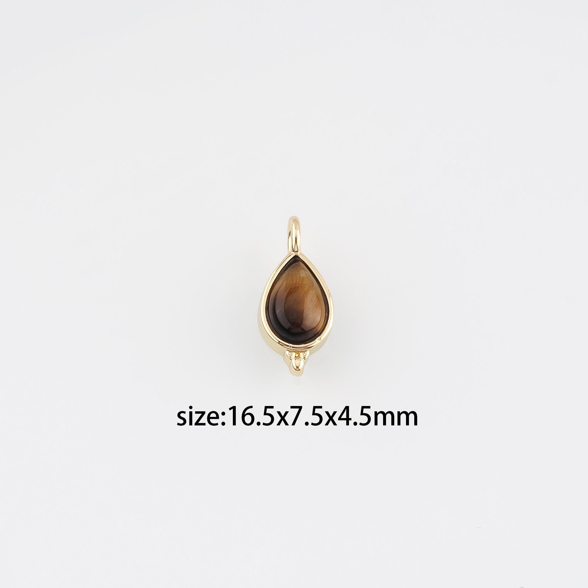 18K Gold Filled Teardrop Pendant,Dainty Teardrop Charm Earrings Necklace for DIY Jewelry Making Supply