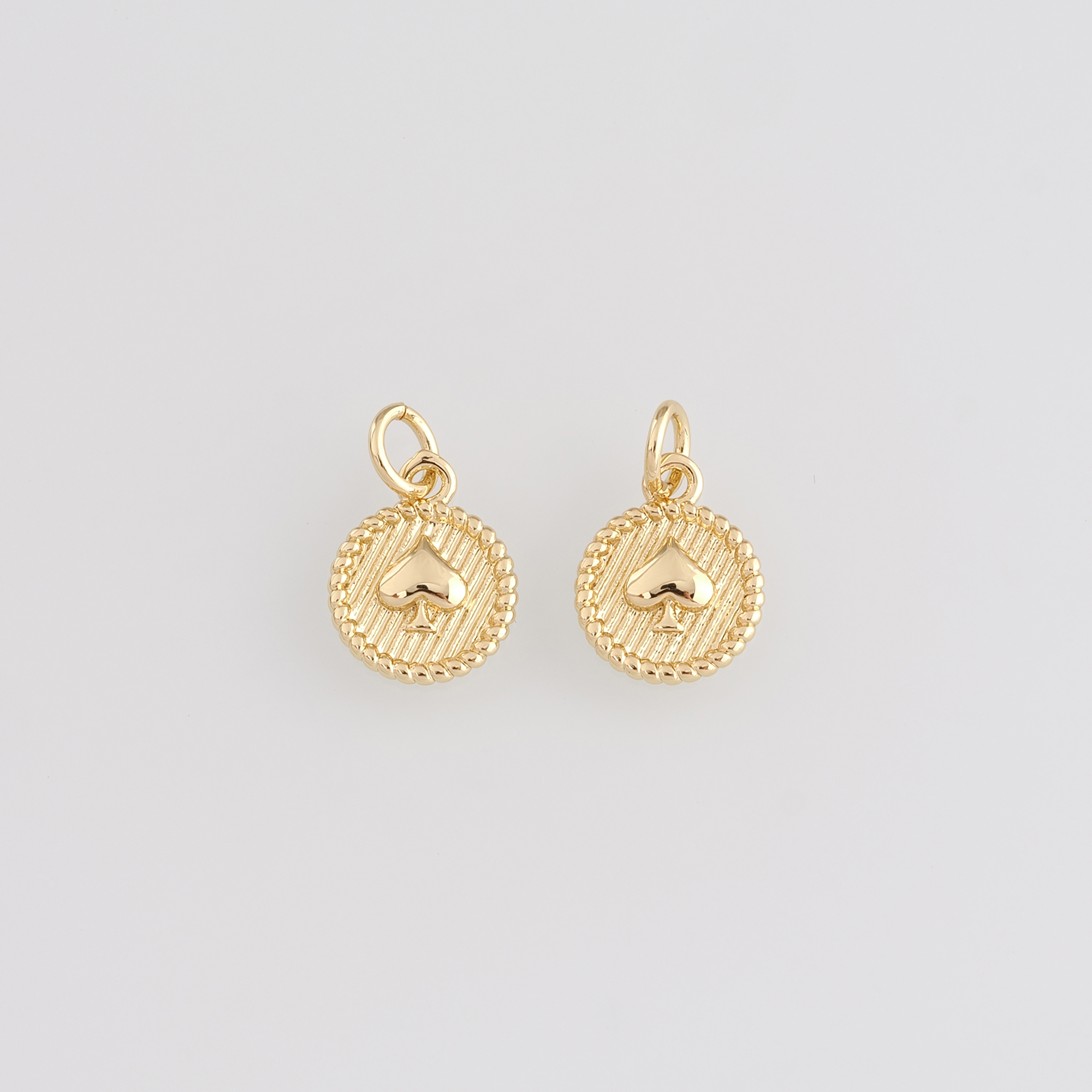 18K Gold Filled Spade Pendant,Dainty Spade Charm Earrings Necklace for DIY Jewelry Making Supply