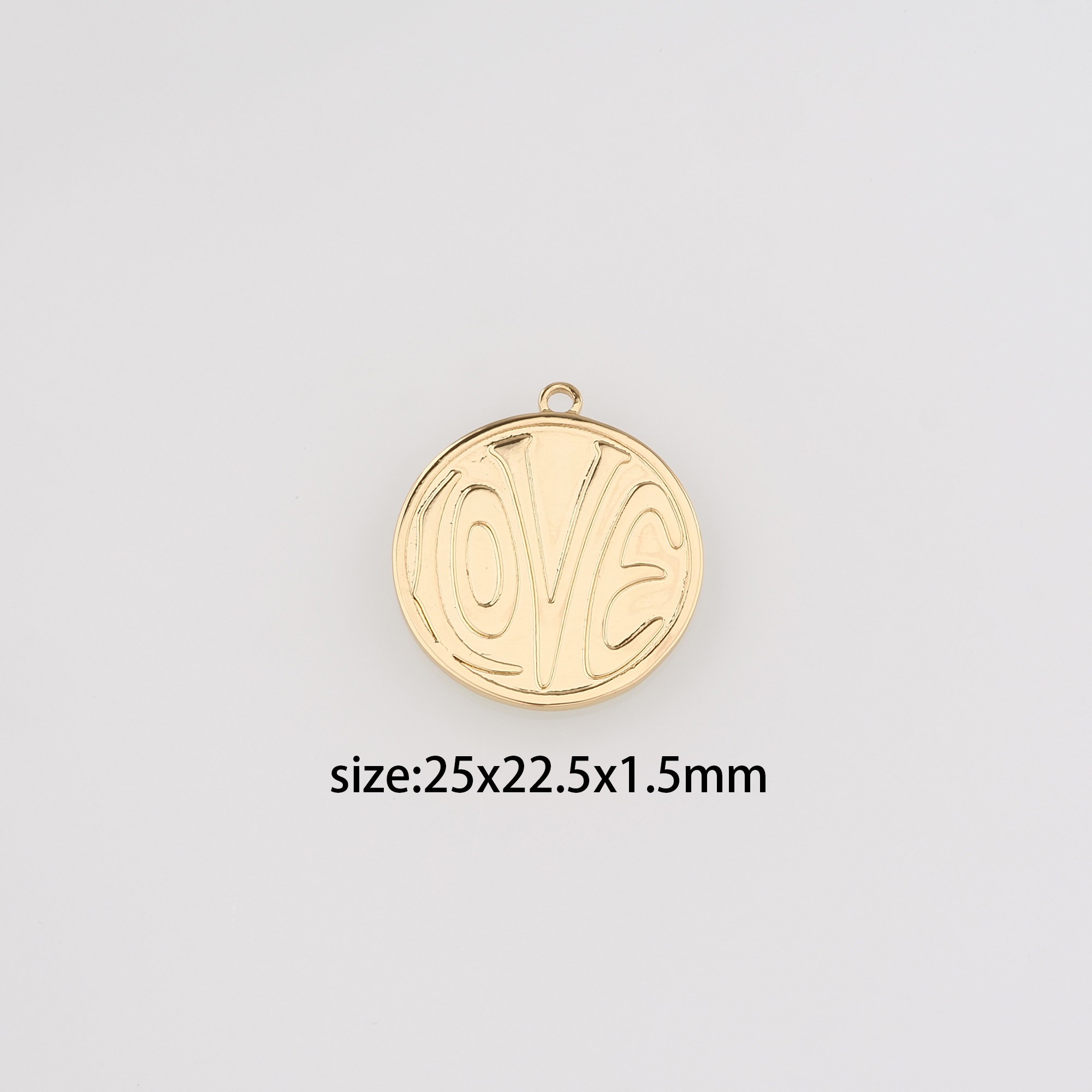 18K Gold Filled Love Pendant,Dainty Love Charm Earrings Necklace for DIY Jewelry Making Supply