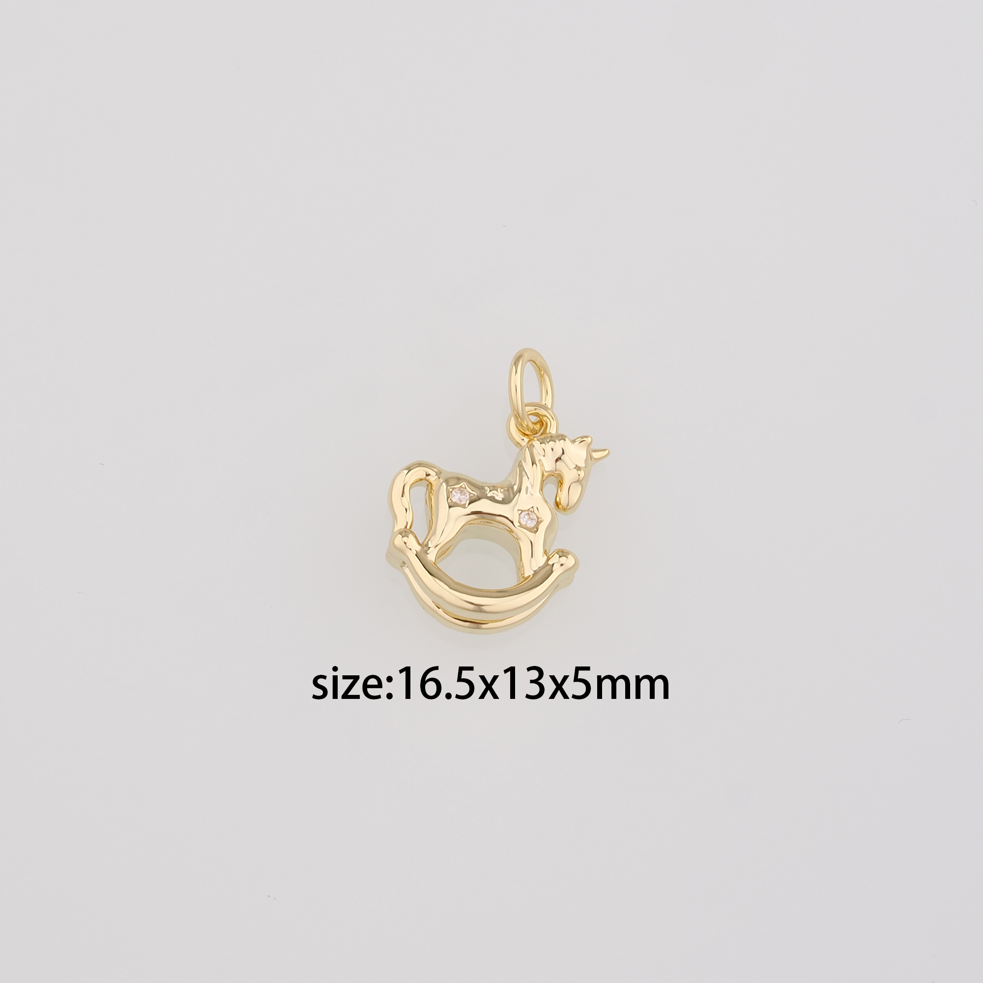 18K Gold Filled Trojan Horse Pendant,Dainty Trojan Horse Charm Earrings Necklace for DIY Jewelry Making Supply