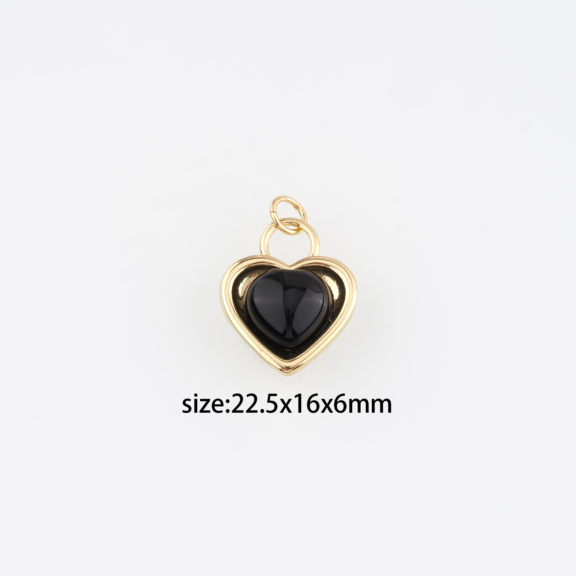 18K Gold Filled Heart Pendant,Dainty Heart Charm Earrings Necklace for DIY Jewelry Making Supply