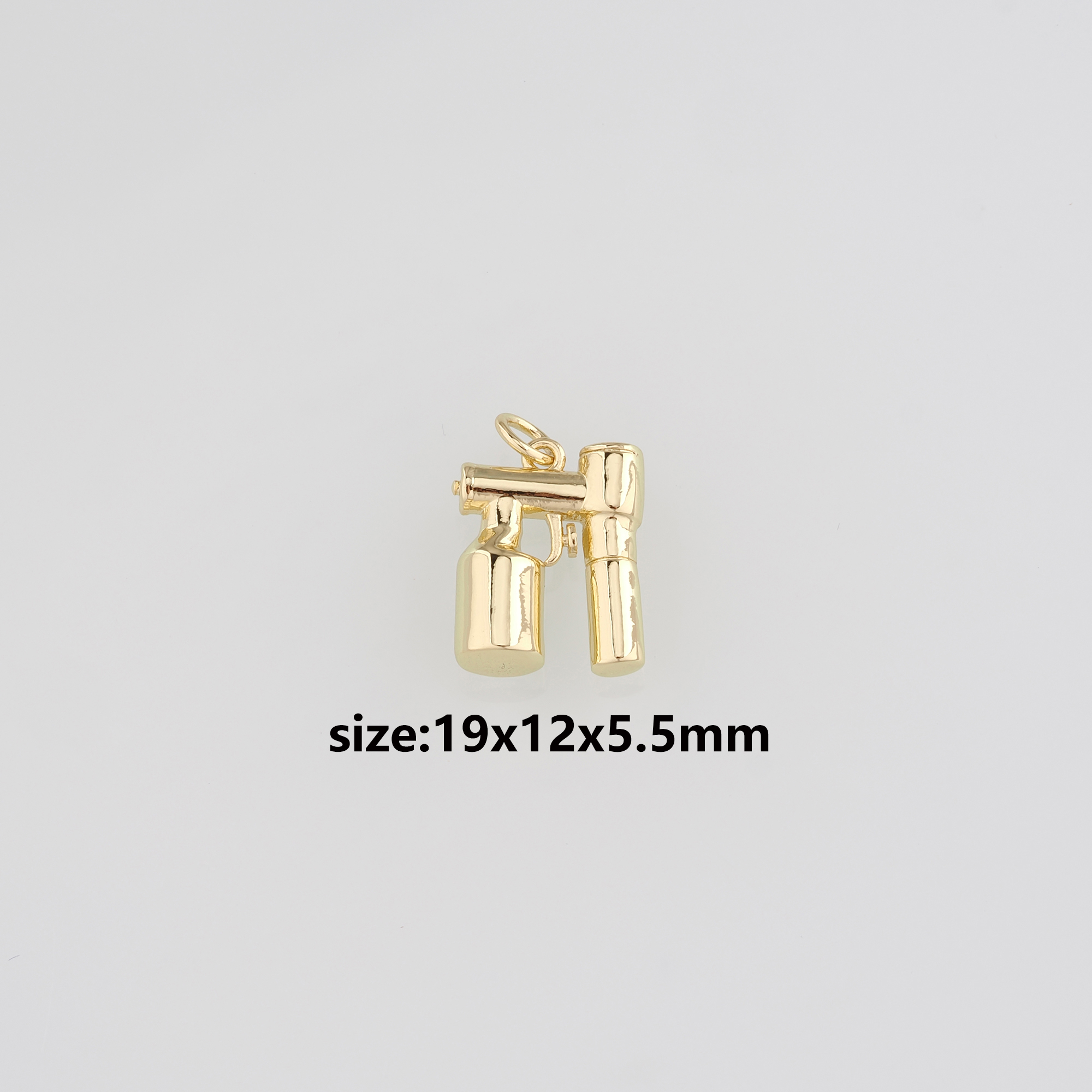 18K Gold Filled Nail Driver Pendant,Tool Charm Earrings Necklace for DIY Jewelry Making Supply