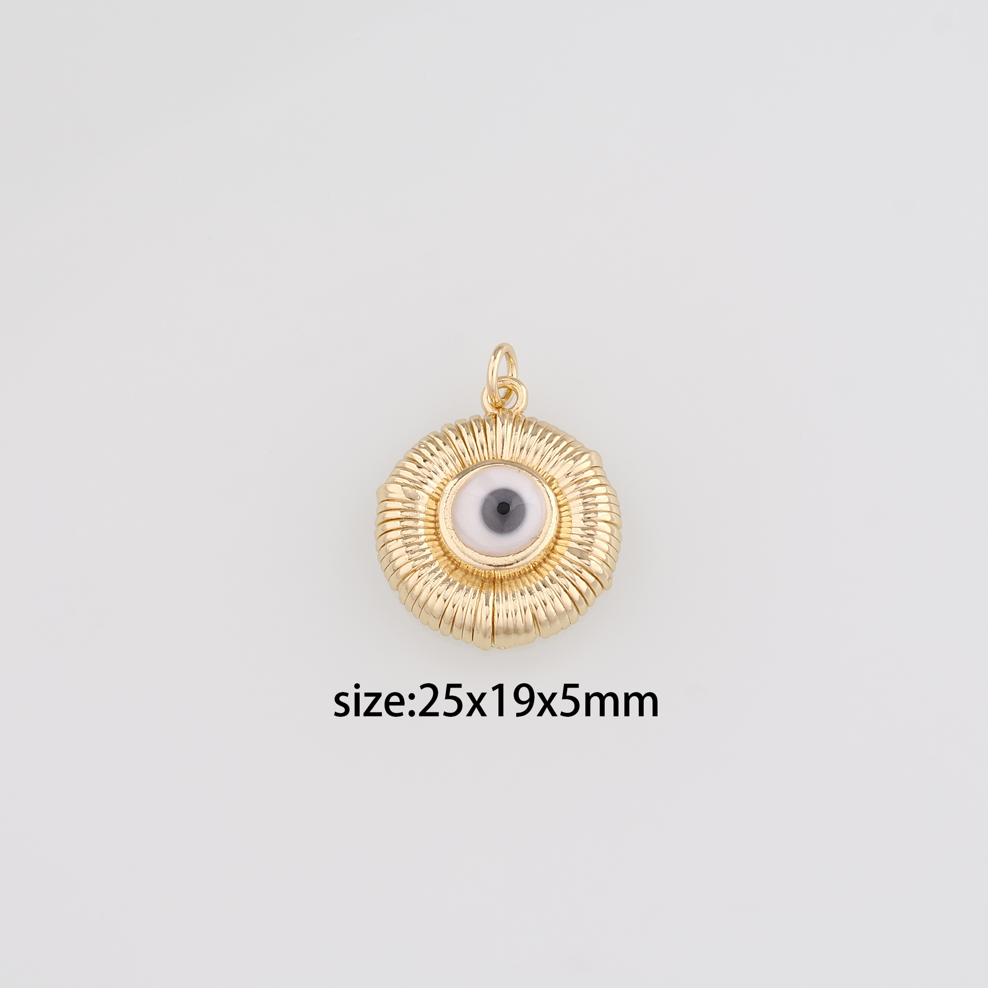 18K Gold Filled Evil Eye Pendant,Enamel Evil Eye Charm Earrings Necklace for DIY Jewelry Making Supply