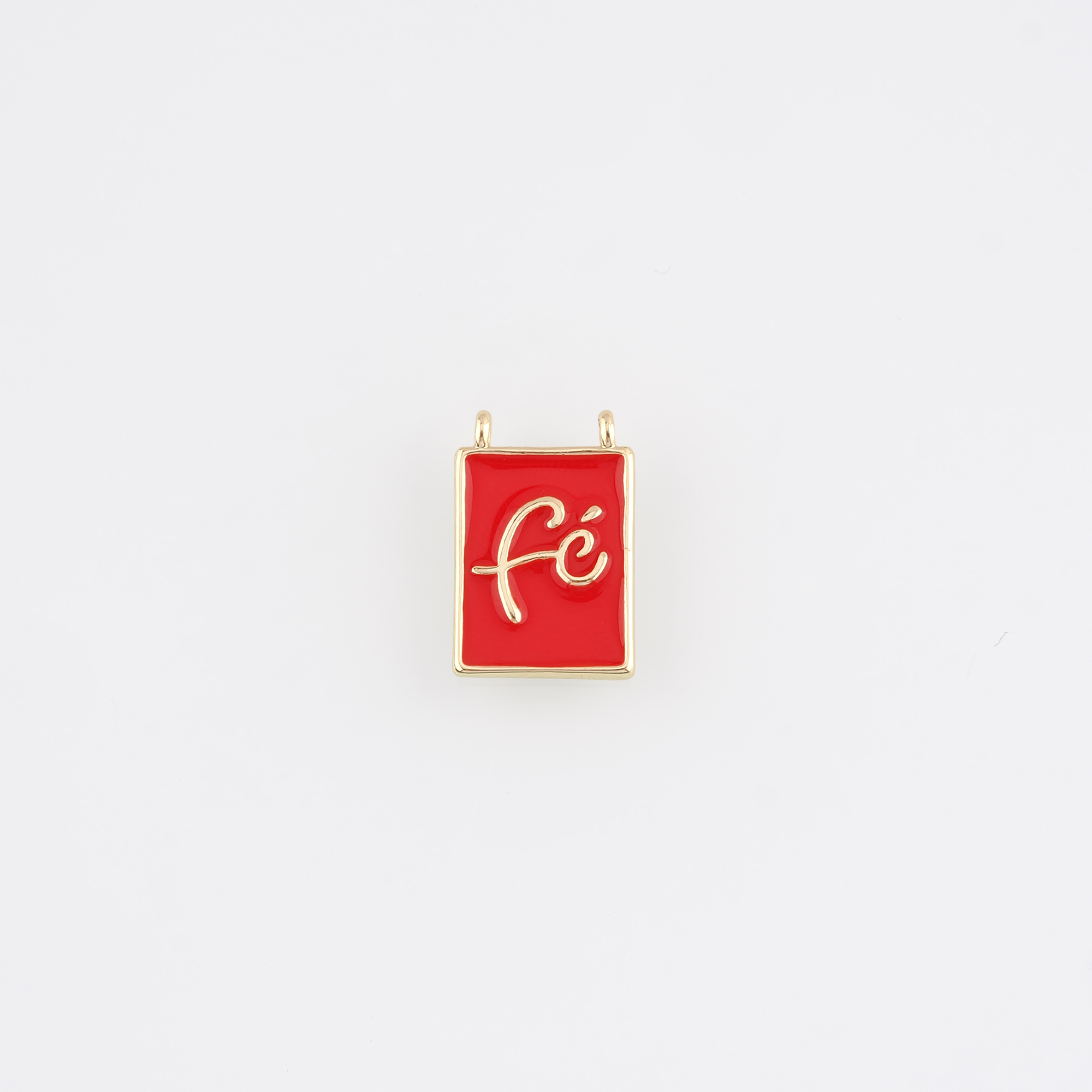 18K Gold Filled Fe Pendant,Enamel Fe Charm Earrings Necklace for DIY Jewelry Making Supply