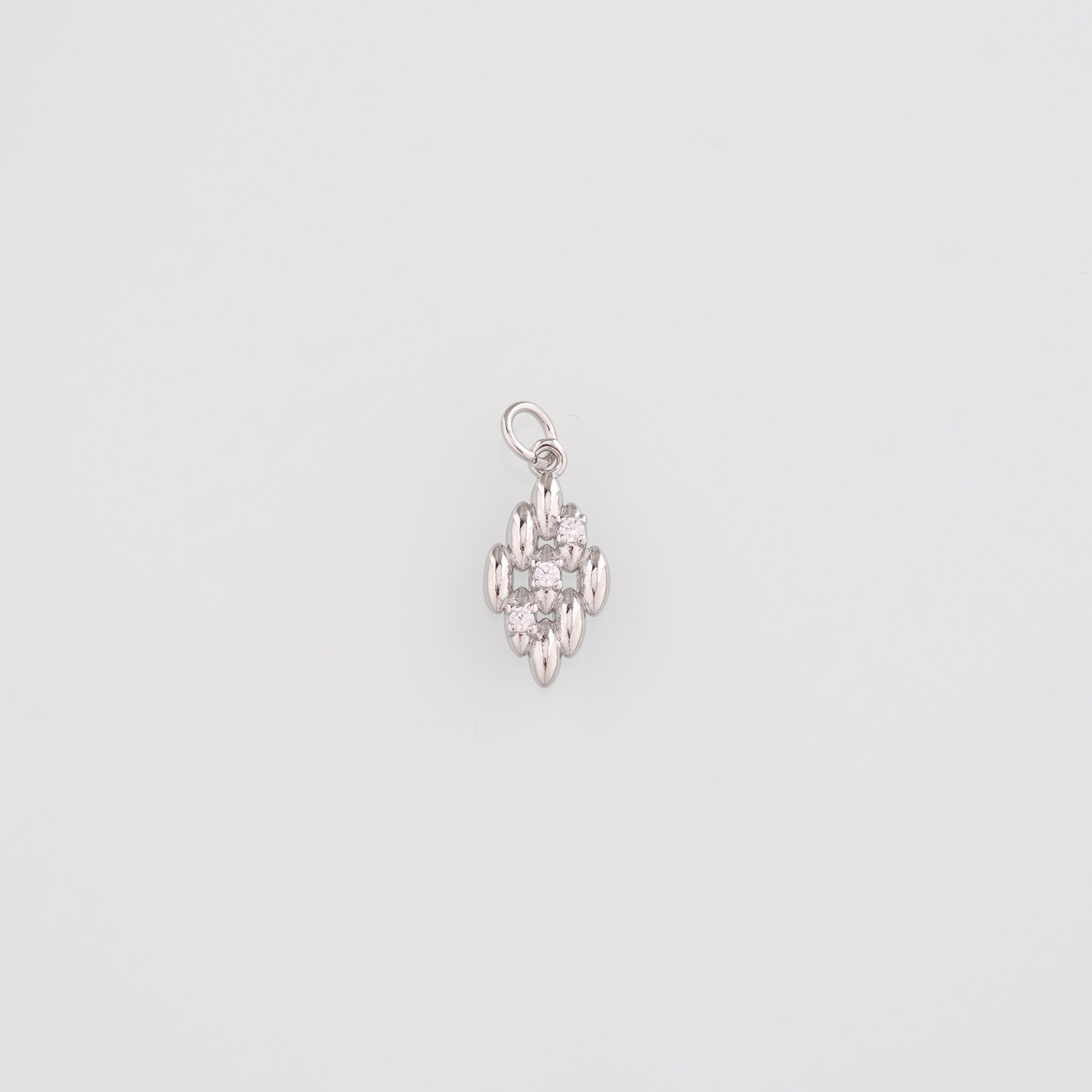 18K Gold Filled Rhombus Pendant,Dainty Rhombus Charm Earrings Necklace for DIY Jewelry Making Supply