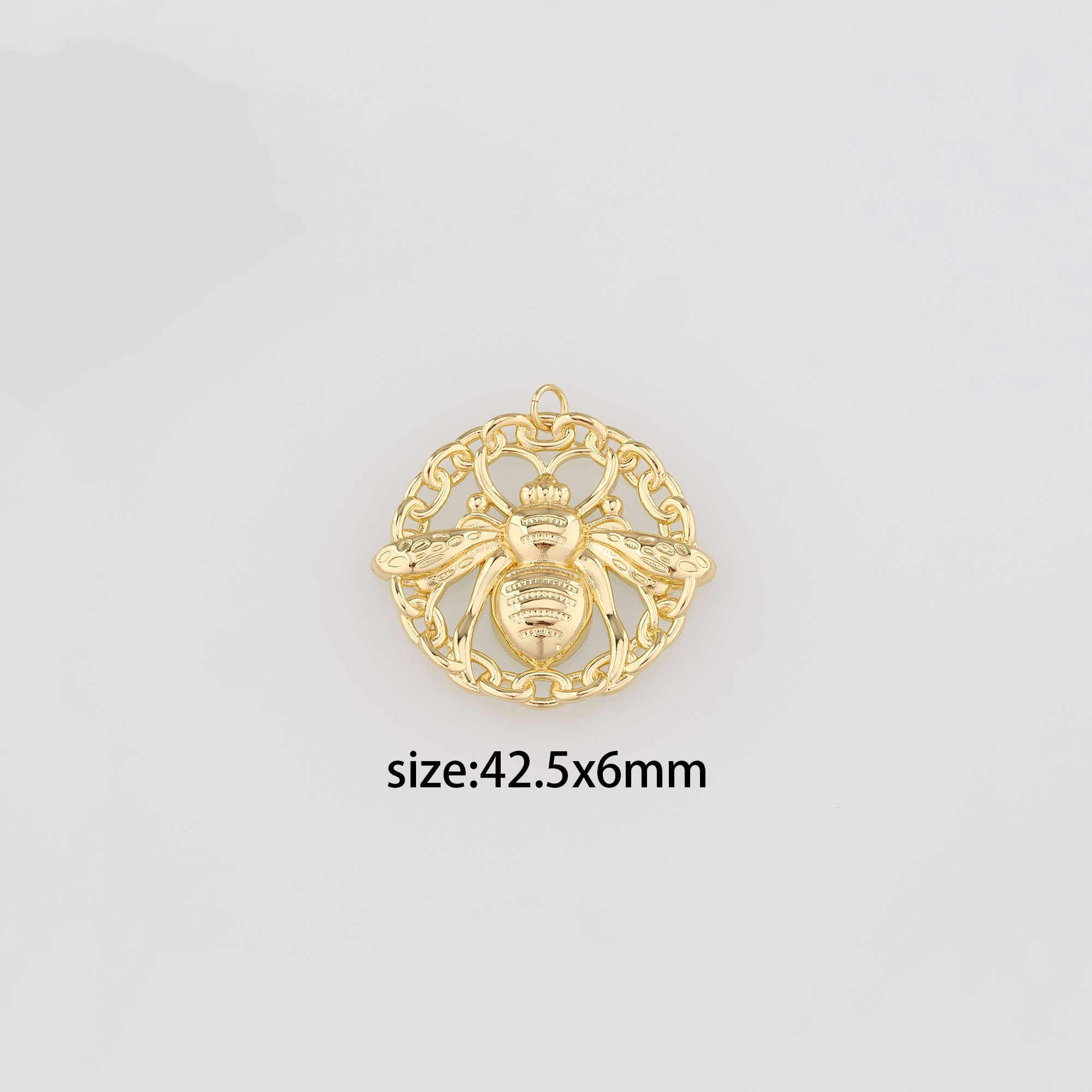 18K Gold Filled Bee Pendant,Dainty Bee Charm Earrings Necklace for DIY Jewelry Making Supply