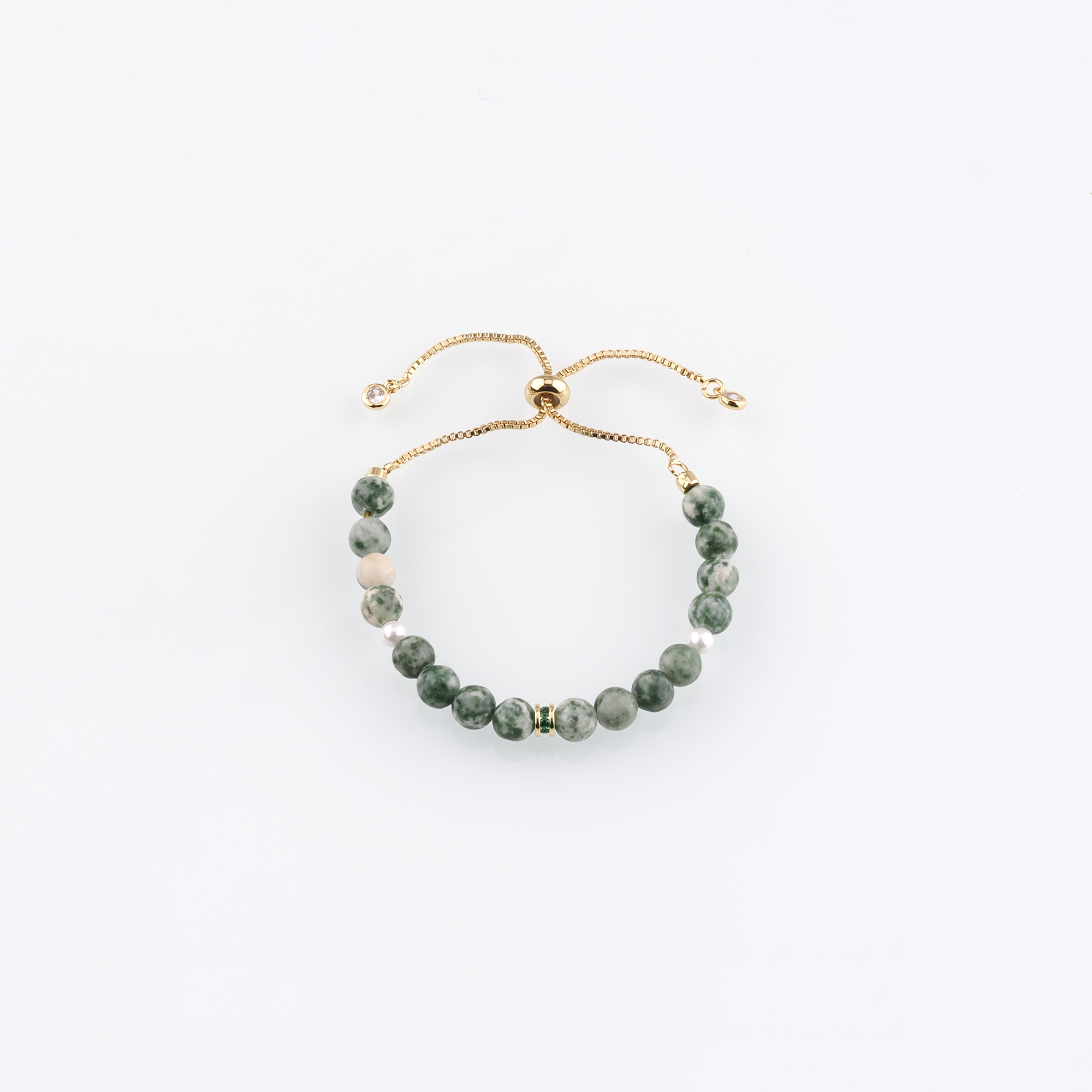 18K Gold Filled Beaded Chain Bracelet,Bead Bracelet,Adjustable Bracelet,Gift For Her