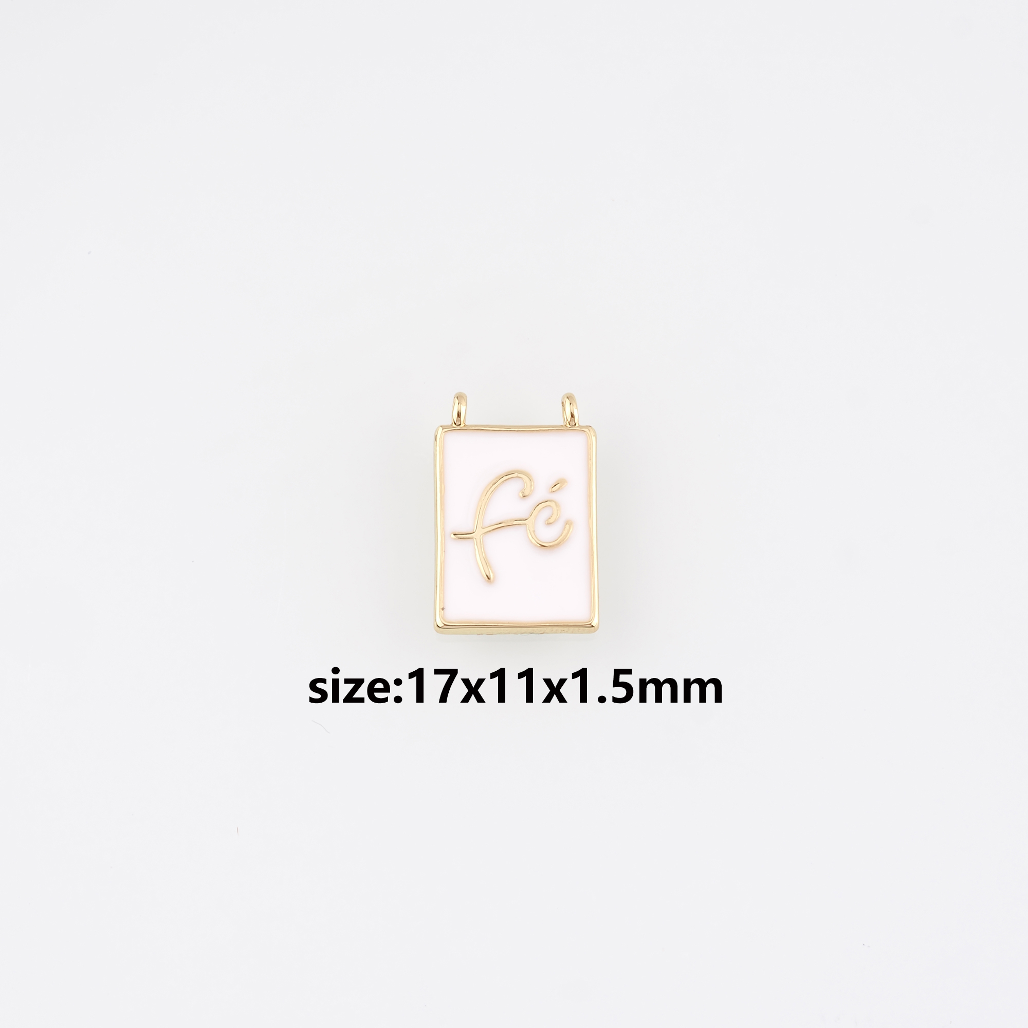 18K Gold Filled Fe Pendant,Enamel Fe Charm Earrings Necklace for DIY Jewelry Making Supply