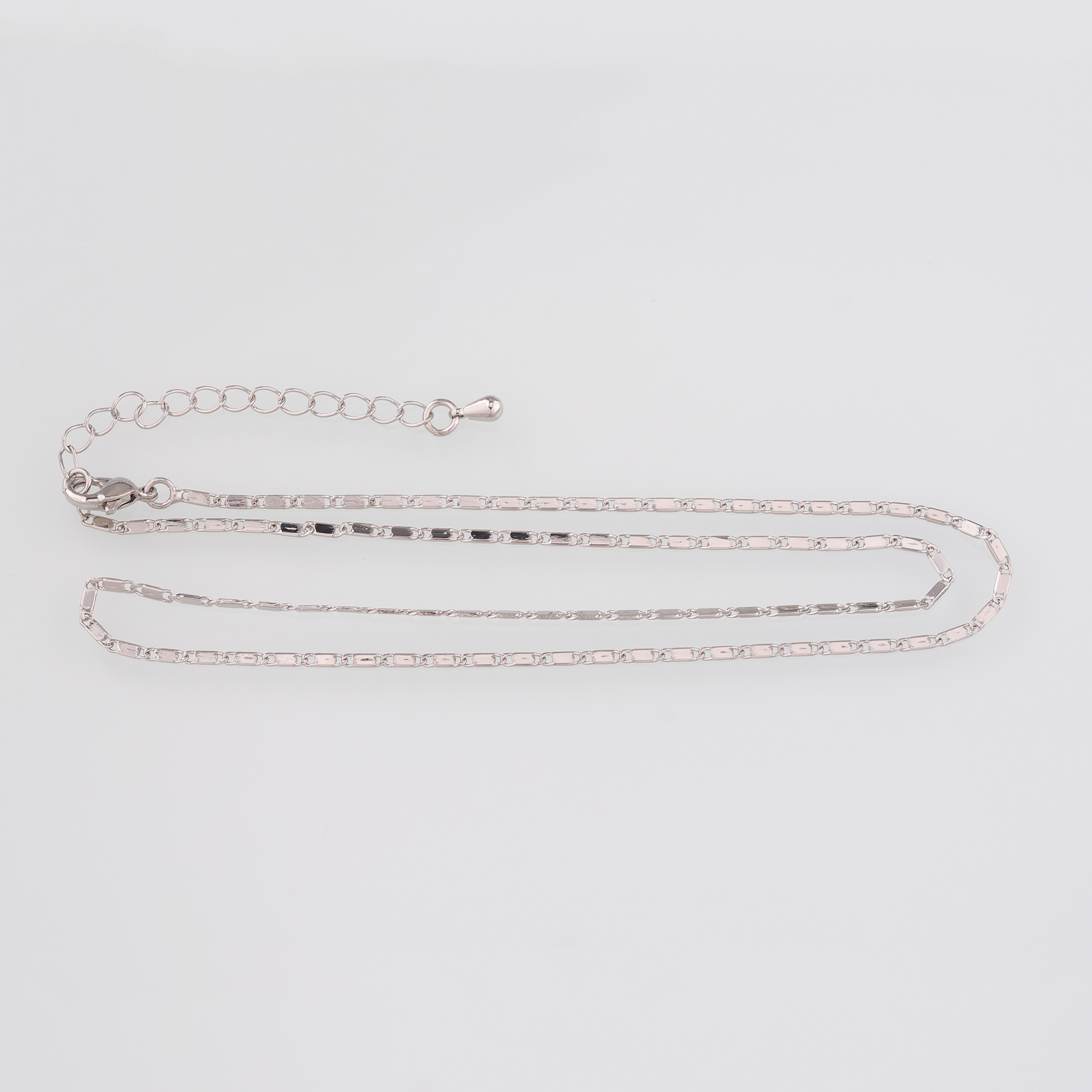 18K Gold Filled Rectangle Chain Necklace,Thin Link Chain Necklace,Rectangle Link Chain,Minimalist Necklace,Adjustable Necklace