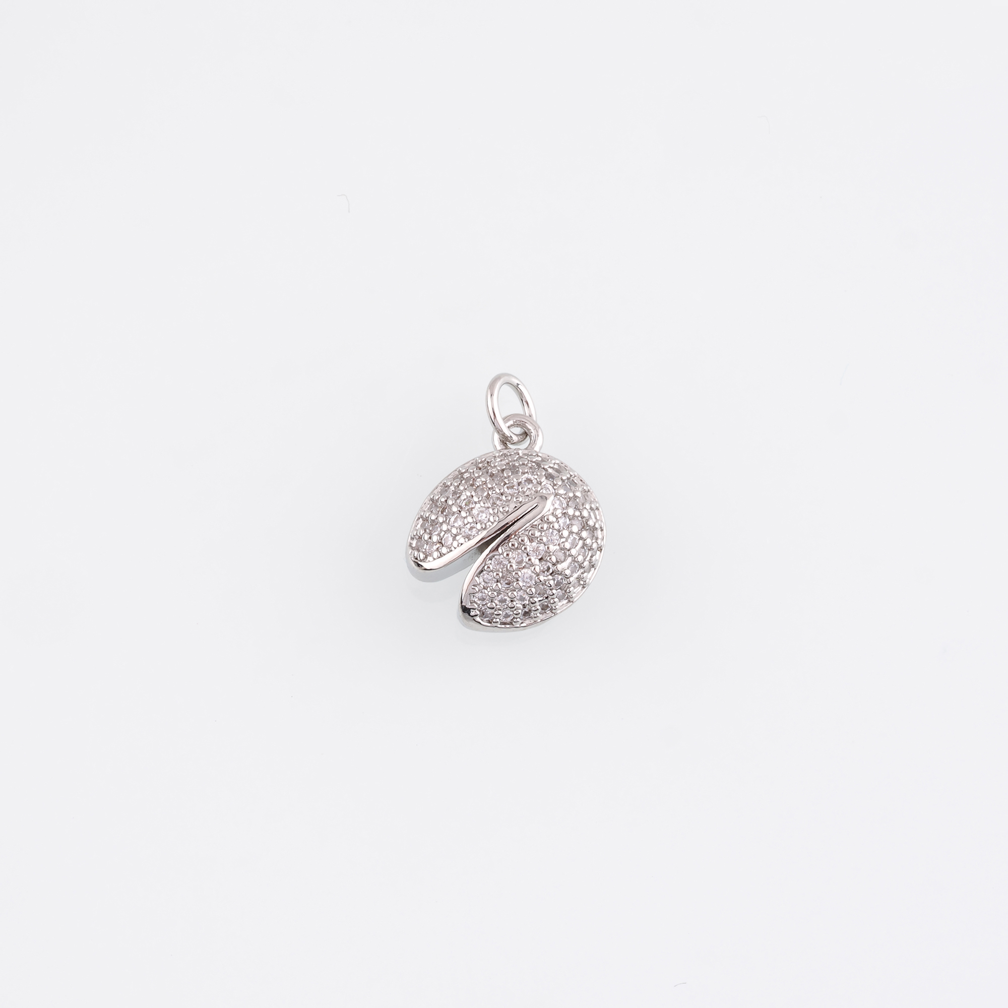 18K Gold Filled Cookie Pendant,Fortune Cookie Charm Earrings Necklace for DIY Jewelry Making Supply