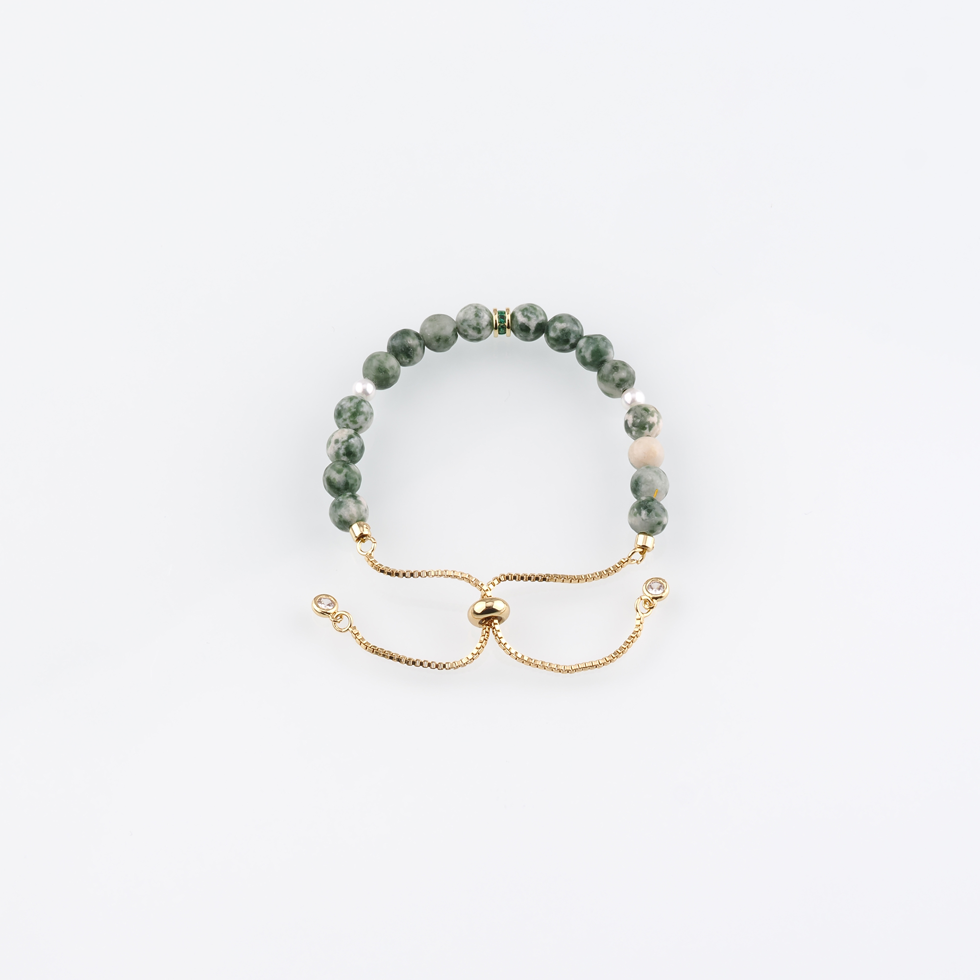 18K Gold Filled Beaded Chain Bracelet,Bead Bracelet,Adjustable Bracelet,Gift For Her