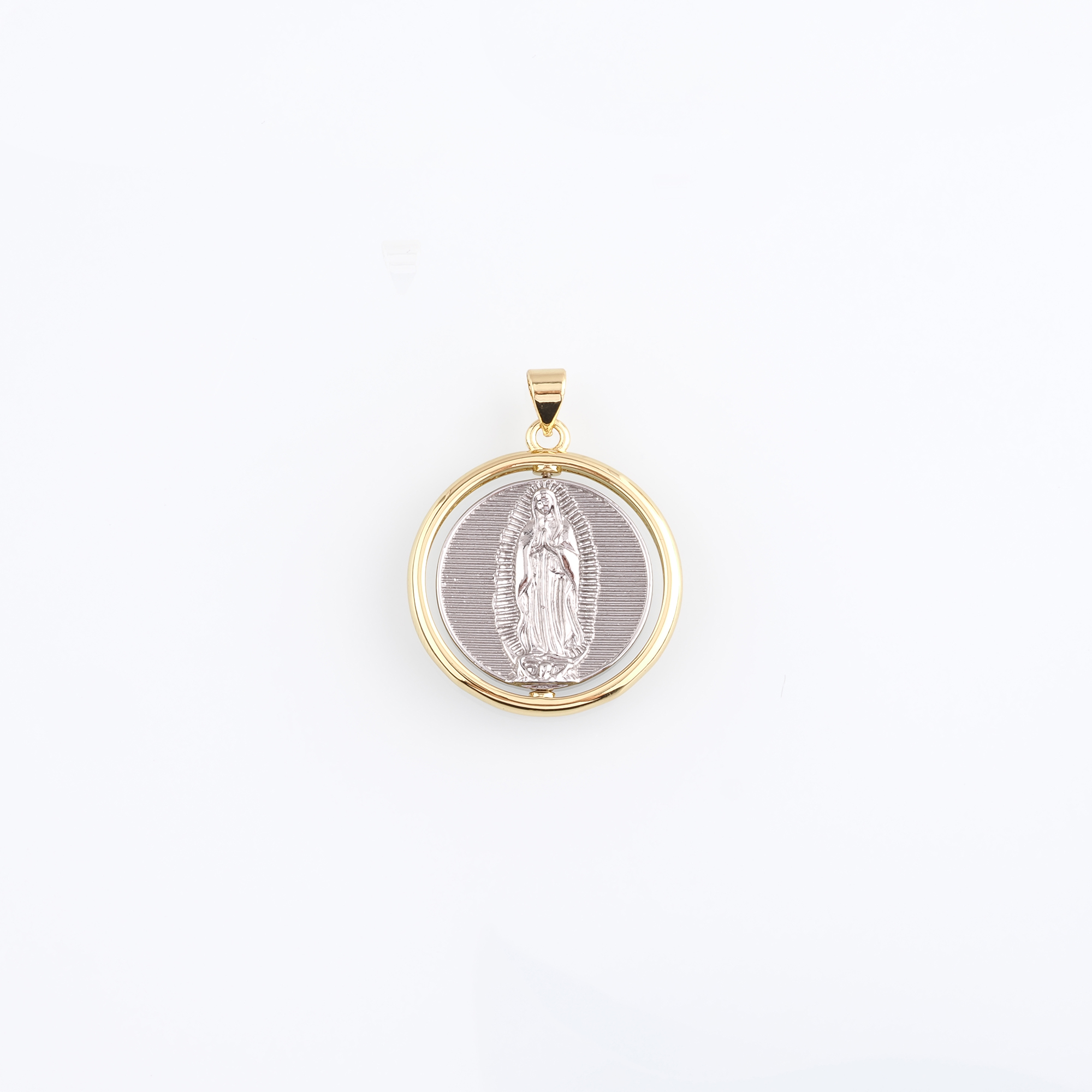 18K Gold Filled Virgin Mary Pendant,Religious Charm Earrings Necklace for DIY Jewelry Making Supply