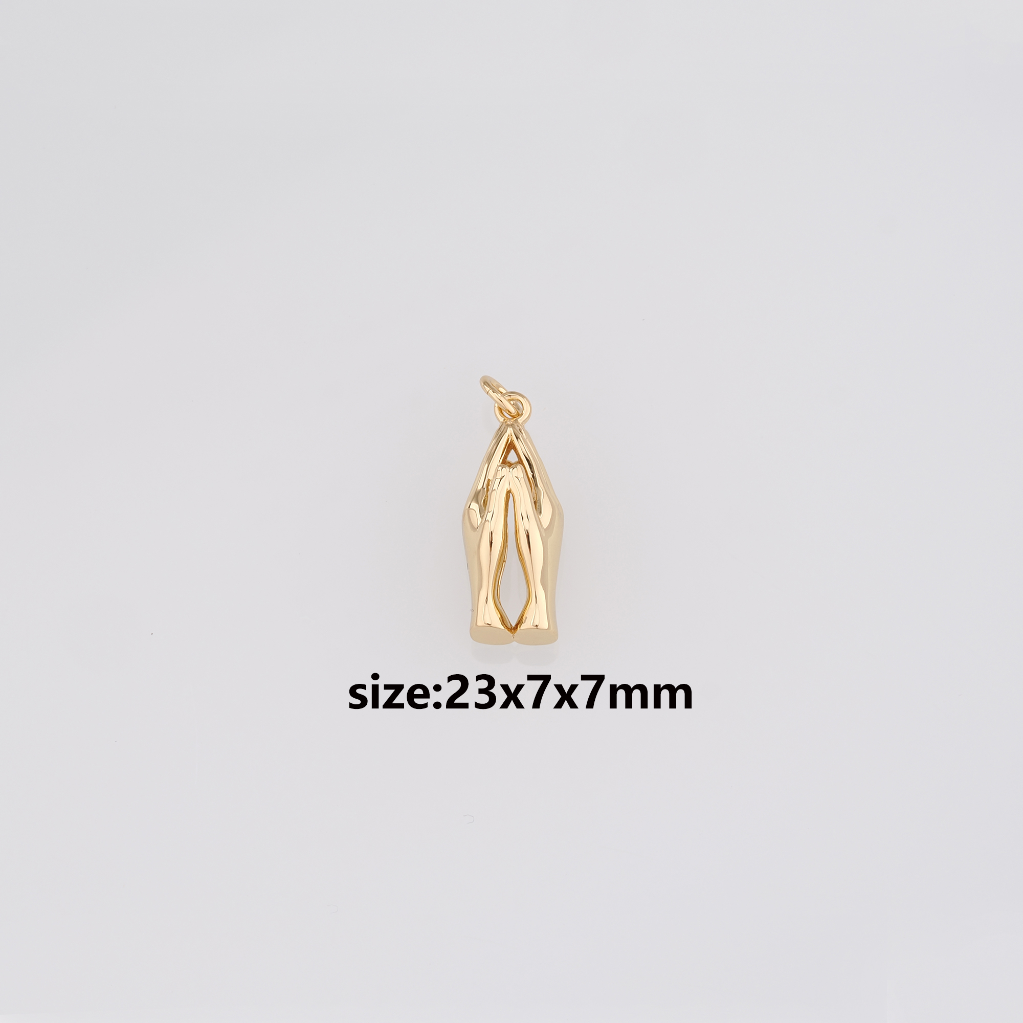 18K Gold Filled Hand Pendant,Dainty Gesture Charm Earrings Necklace for DIY Jewelry Making Supply