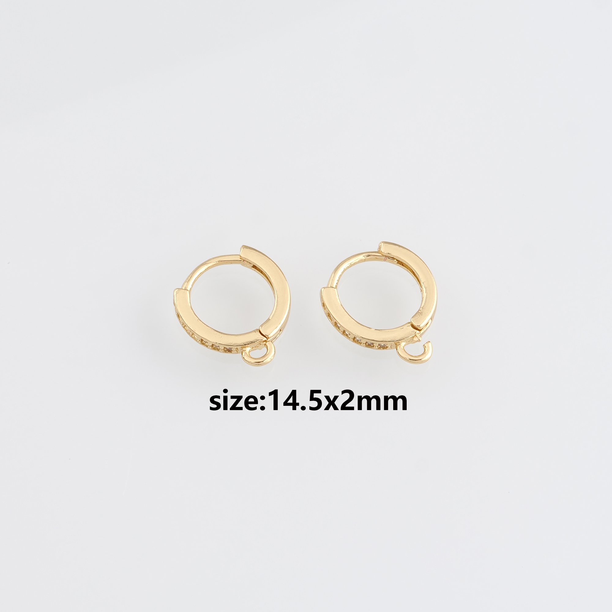 18K Gold Filled Round Hoop Earrings,Dainty Earrings,Gold Hoops,Dainty Hoops Huggie,DIY Jewelry Making Supply