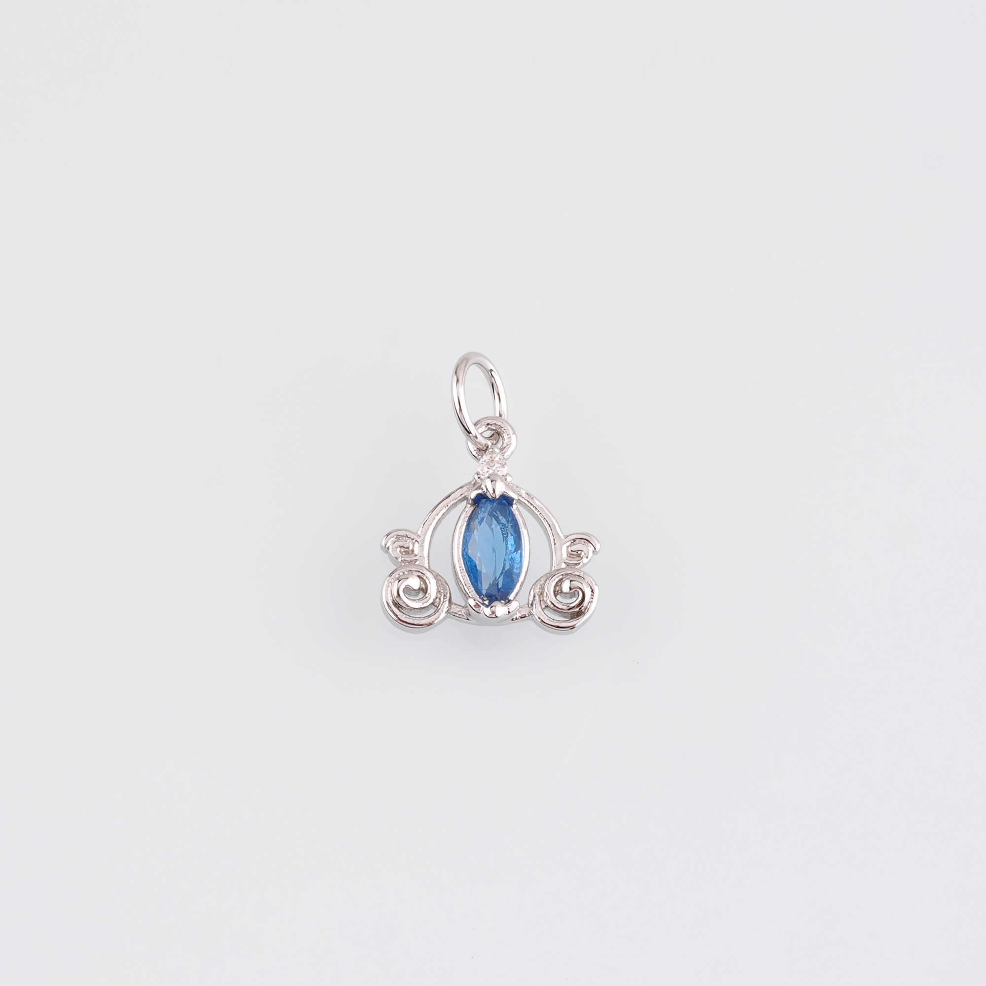 18K Gold Filled Pumpkin Car Pendant,CZ Micro Pave Pumpkin Car Charm Earrings Necklace for DIY Jewelry Making Supply