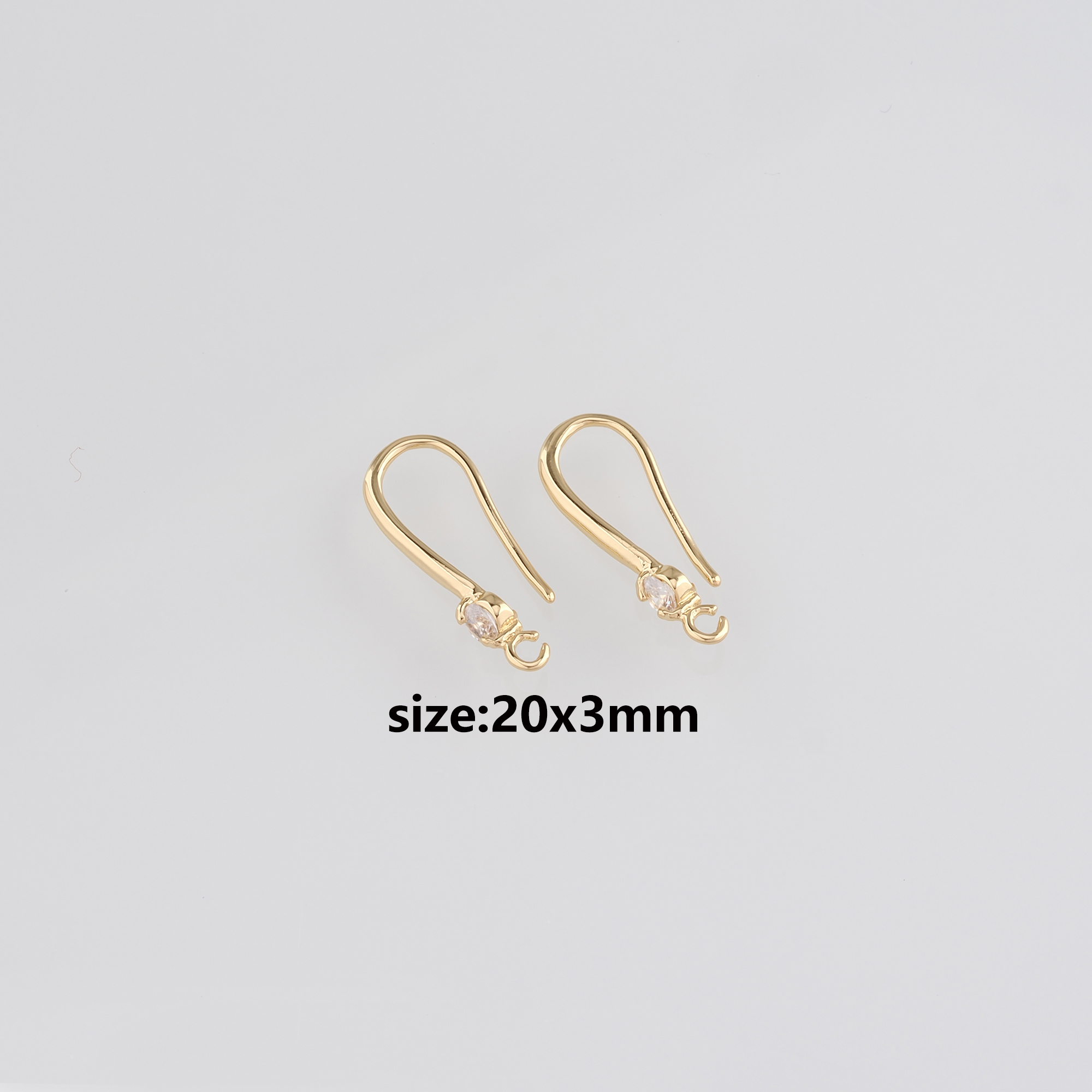 18K Gold Filled Hook Earrings,Ear Wires, Wire Hooks,Ear Hooks, French Hook Ear Wire-Simple Classic