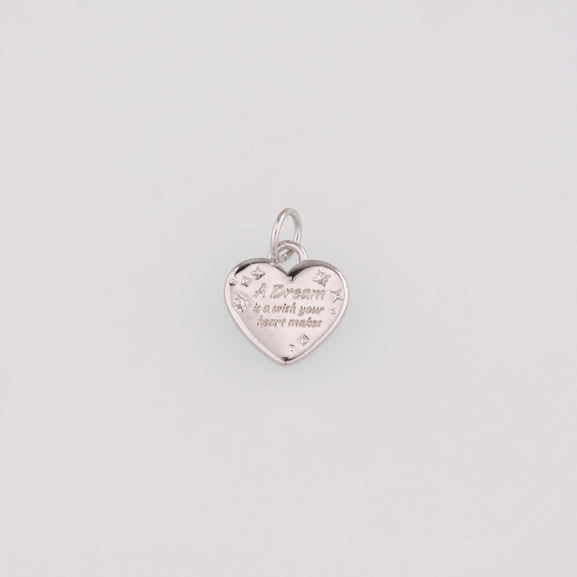 18K Gold Filled Heart Pendant,Dainty Heart Charm Earrings Necklace for DIY Jewelry Making Supply