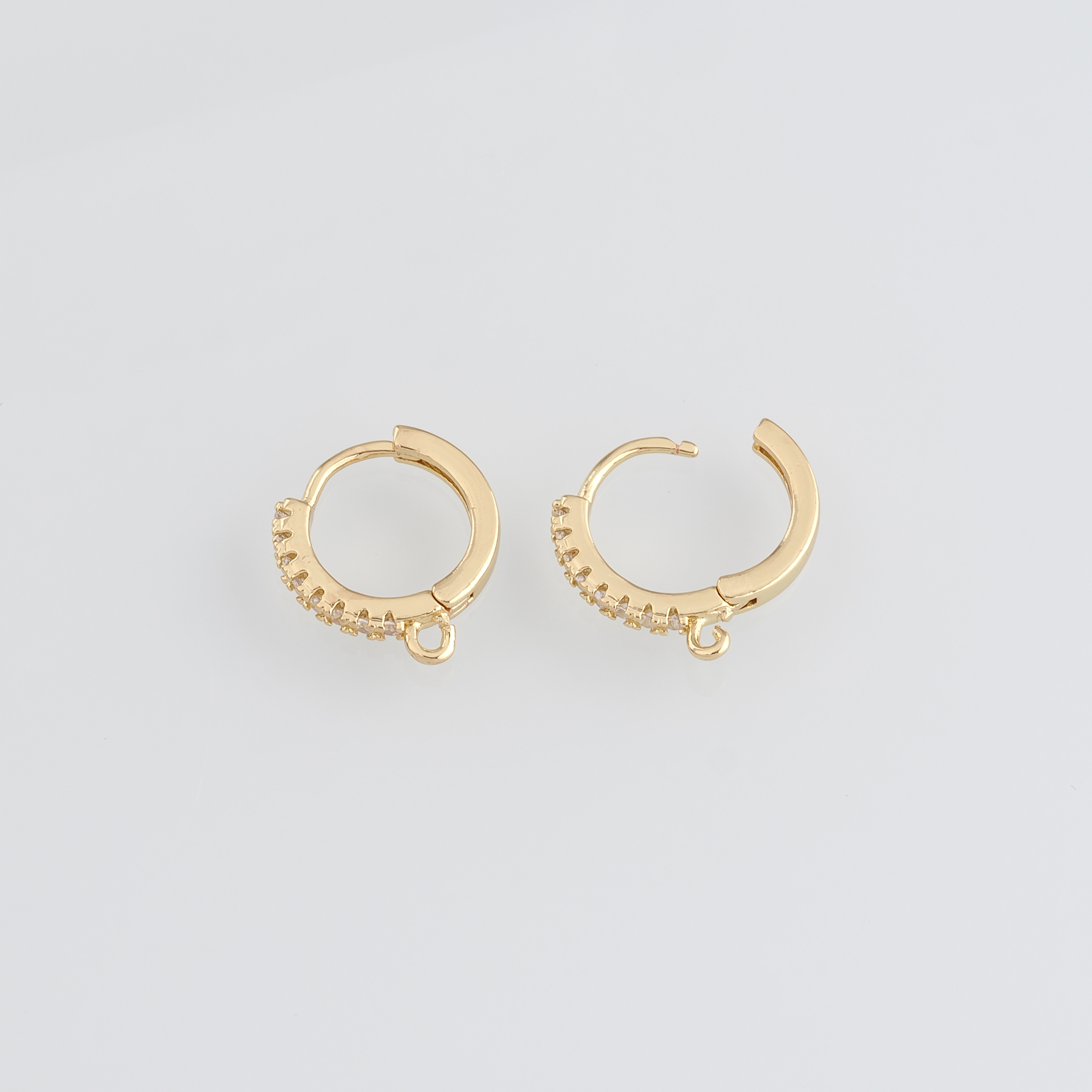 18K Gold Filled Round Hoop Earrings,Dainty Earrings,Gold Hoops,Dainty Hoops Huggie,DIY Jewelry Making Supply
