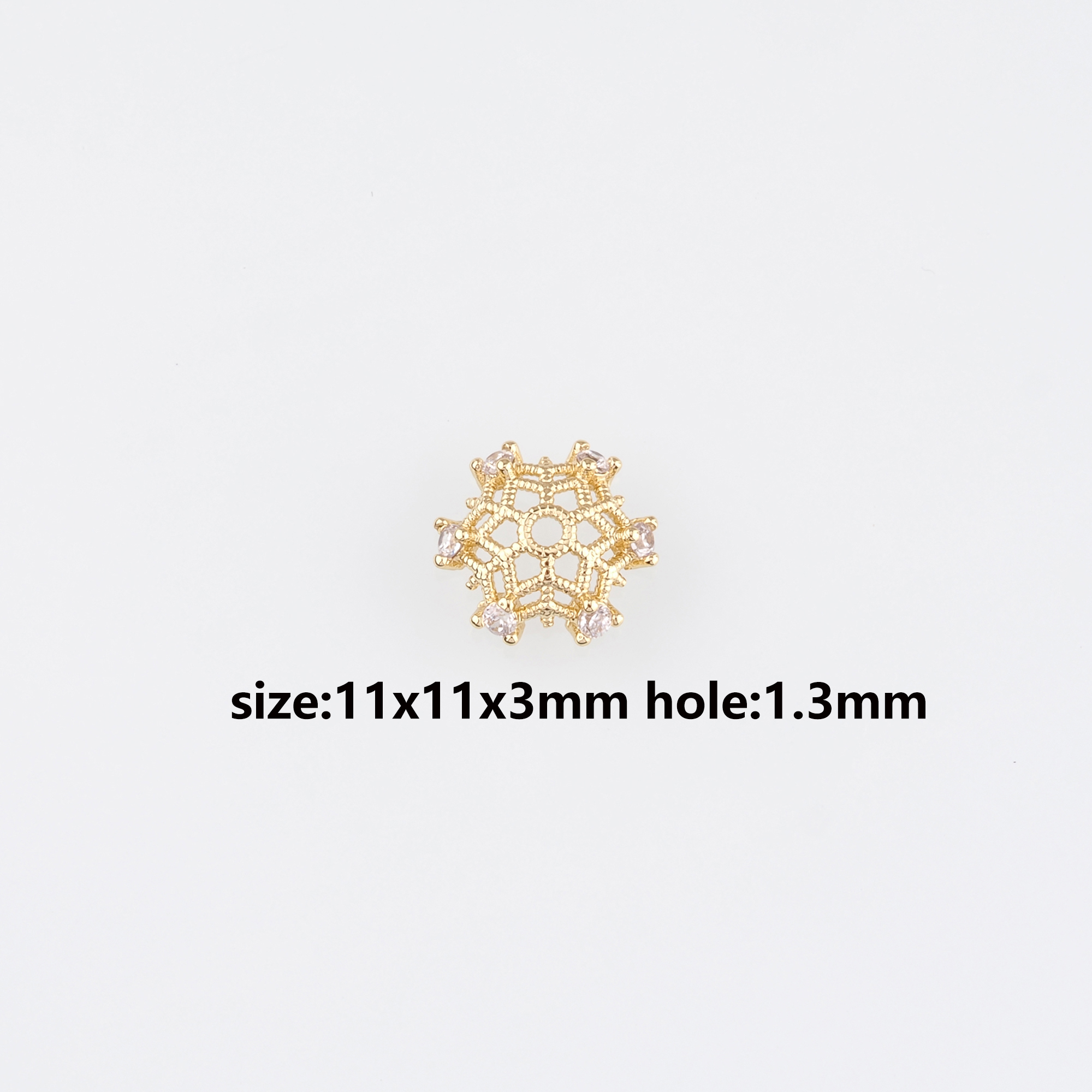 18K Gold Filled Bead Caps,Flower Bead Caps for Bracelet Jewelry Necklace Making Supply