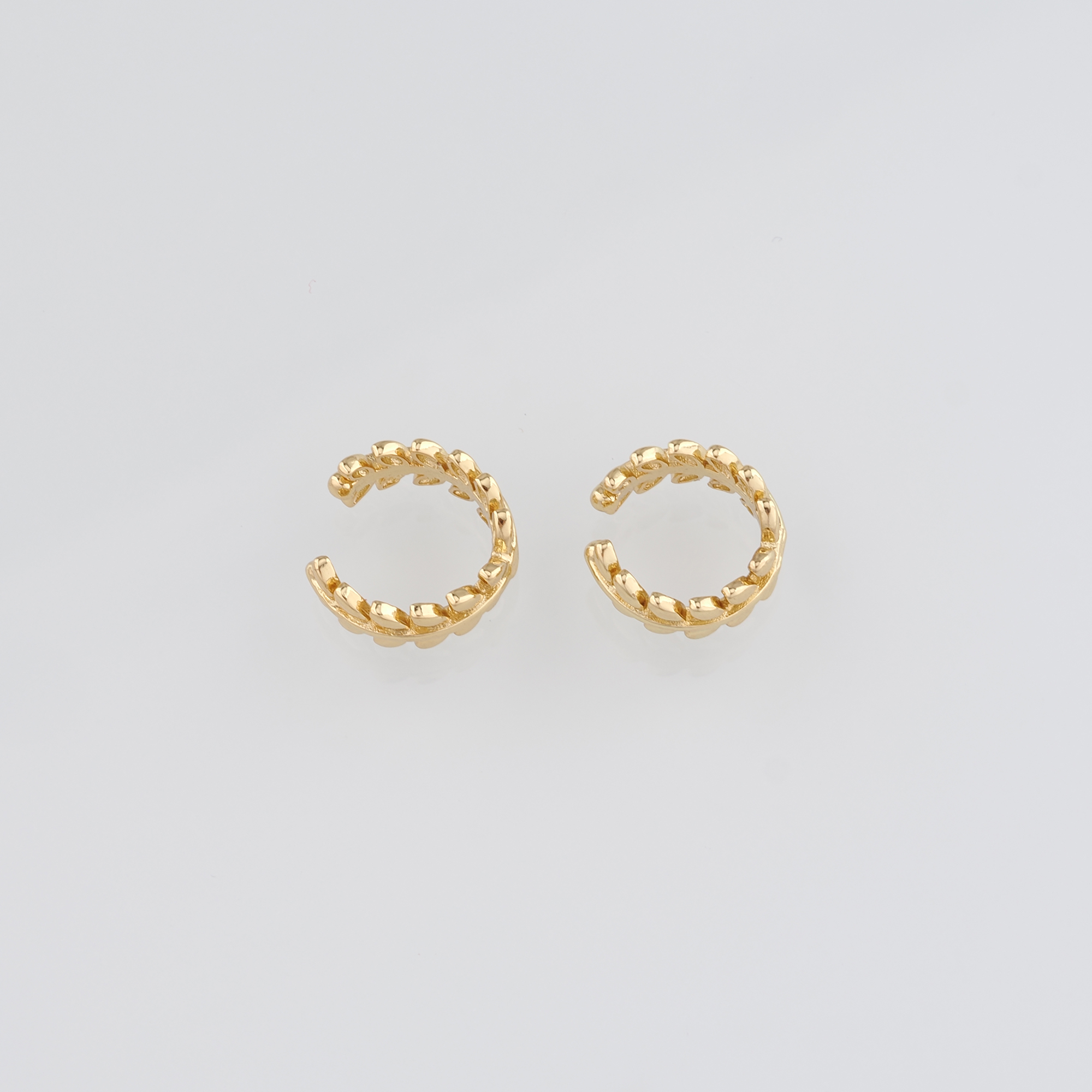 18K Gold Filled Leaf Ear Clip Earrings,Dainty Ear Clips,Clip on Earrings,Minimalist Ear Cuff