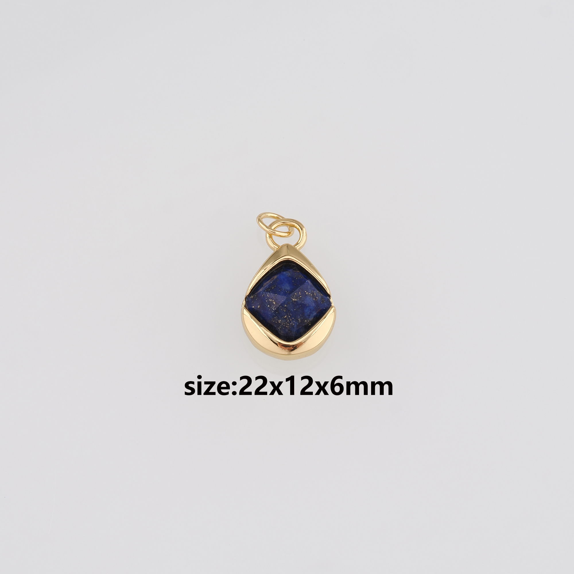 18K Gold Filled Teardrop Pendant,Dainty Teardrop Charm Earrings Necklace for DIY Jewelry Making Supply