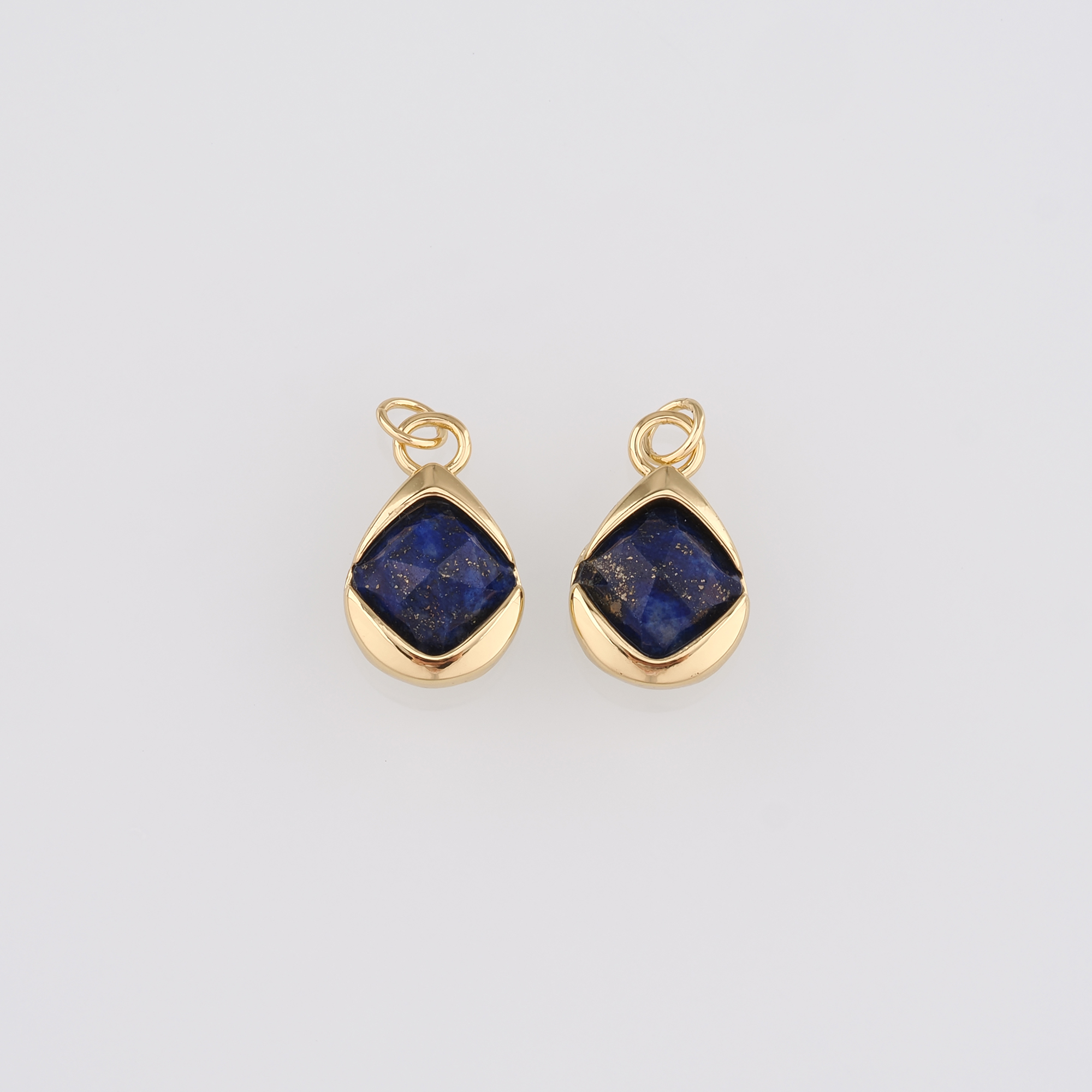 18K Gold Filled Teardrop Pendant,Dainty Teardrop Charm Earrings Necklace for DIY Jewelry Making Supply