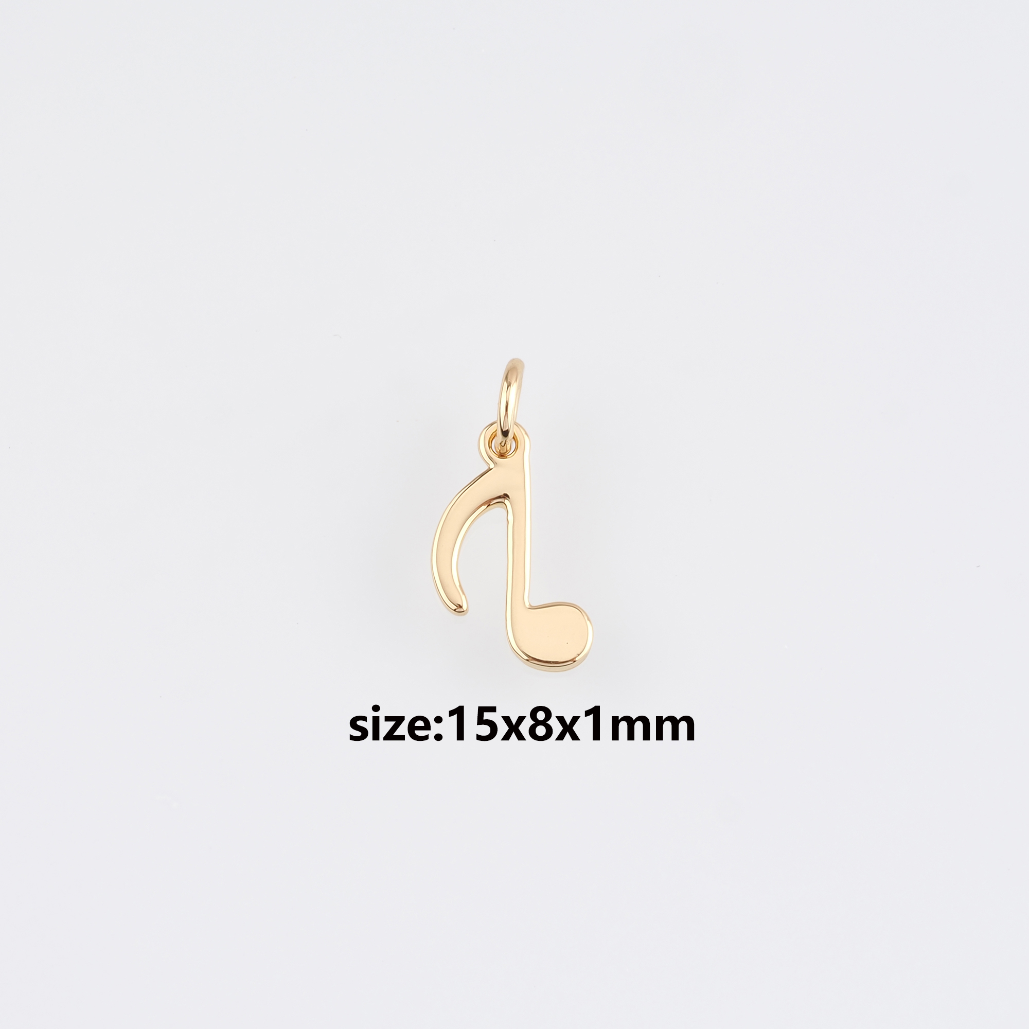 18K Gold Filled Musical Note Pendant,Gold Music Charm Earrings Necklace for DIY Jewelry Making Supply