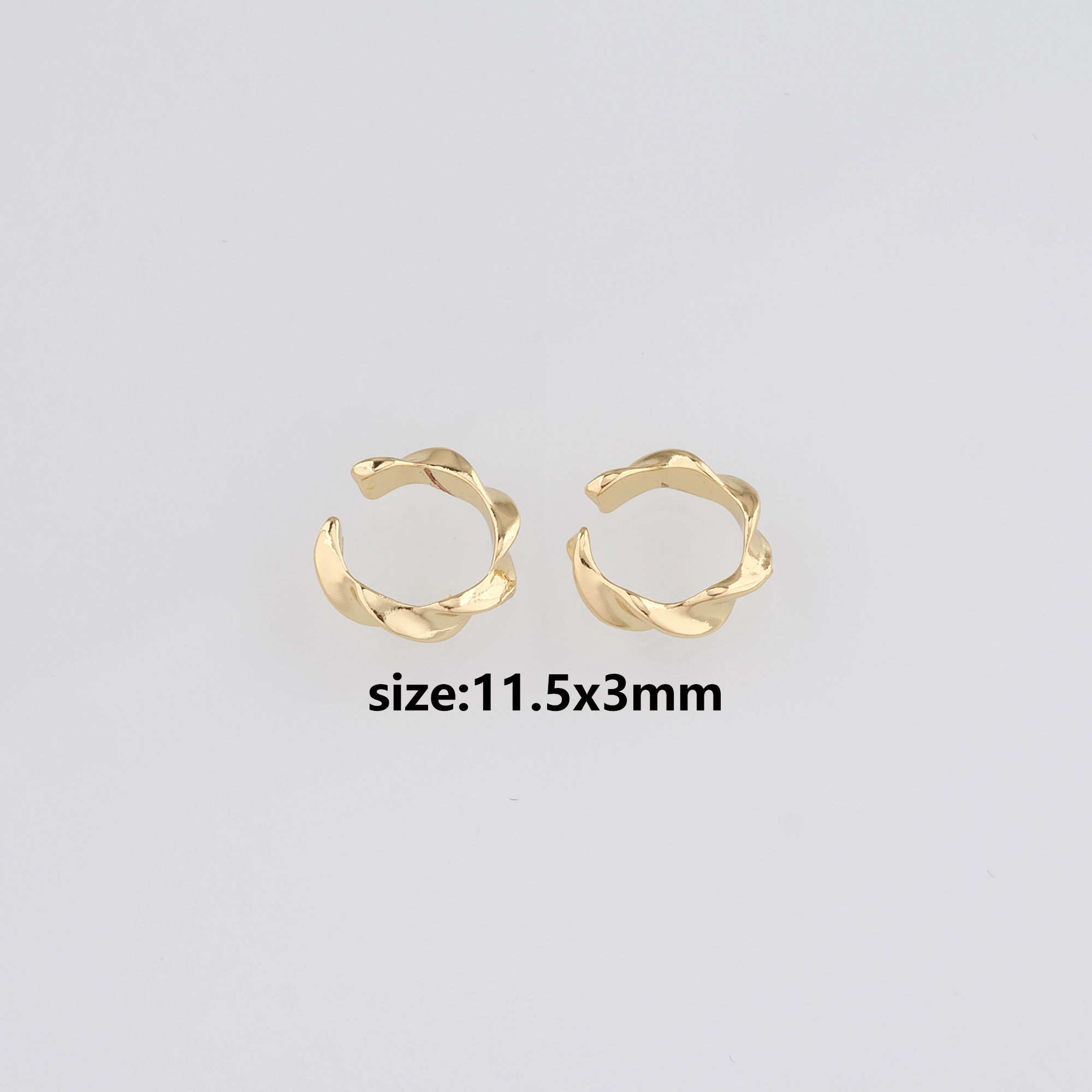 18K Gold Filled Twist Ear Clip Earrings,Dainty Ear Clips,Clip on Earrings,Minimalist Ear Cuff