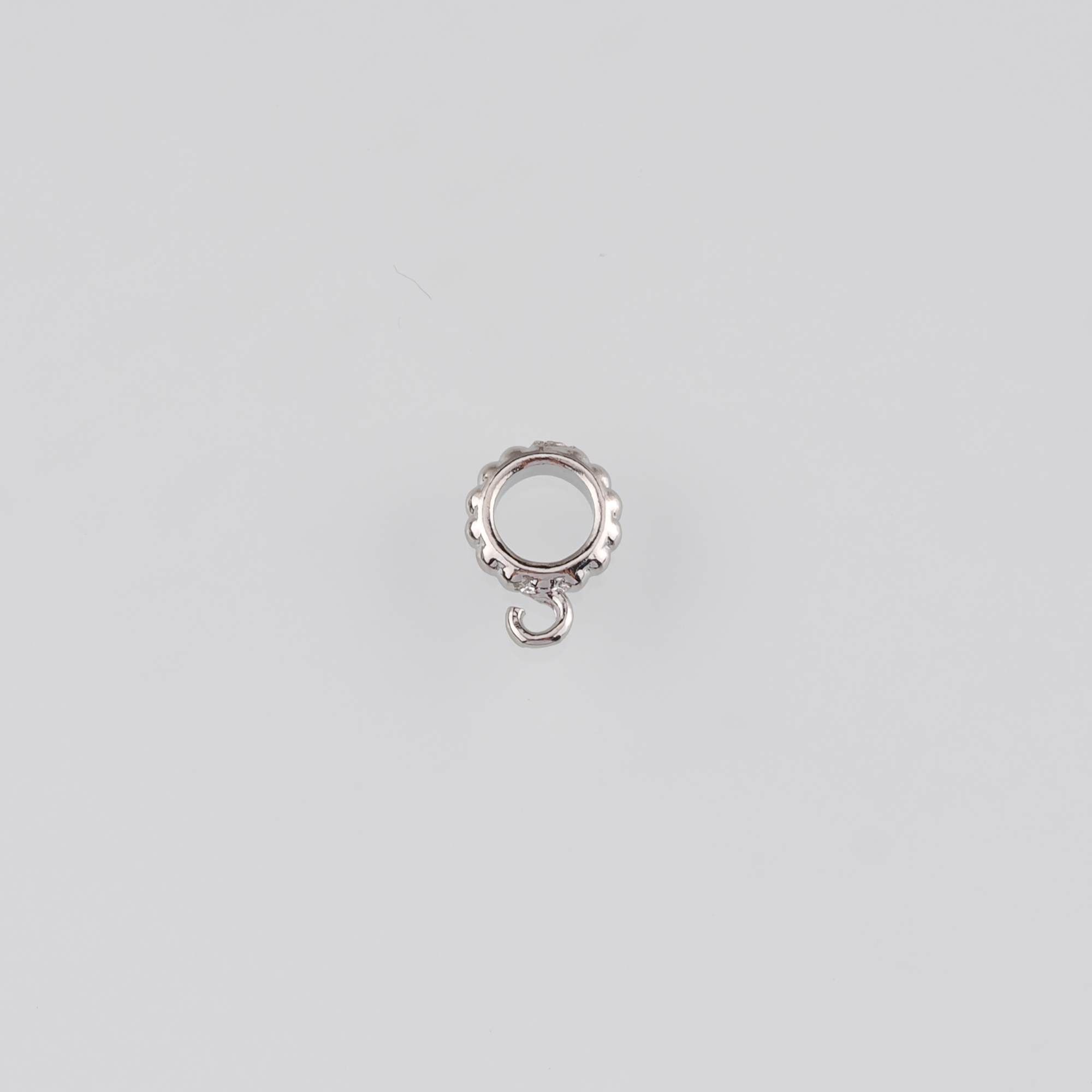 18K Gold Filled Round Pendant Clasp,Bail Connector for DIY Jewelry Necklace Bracelet