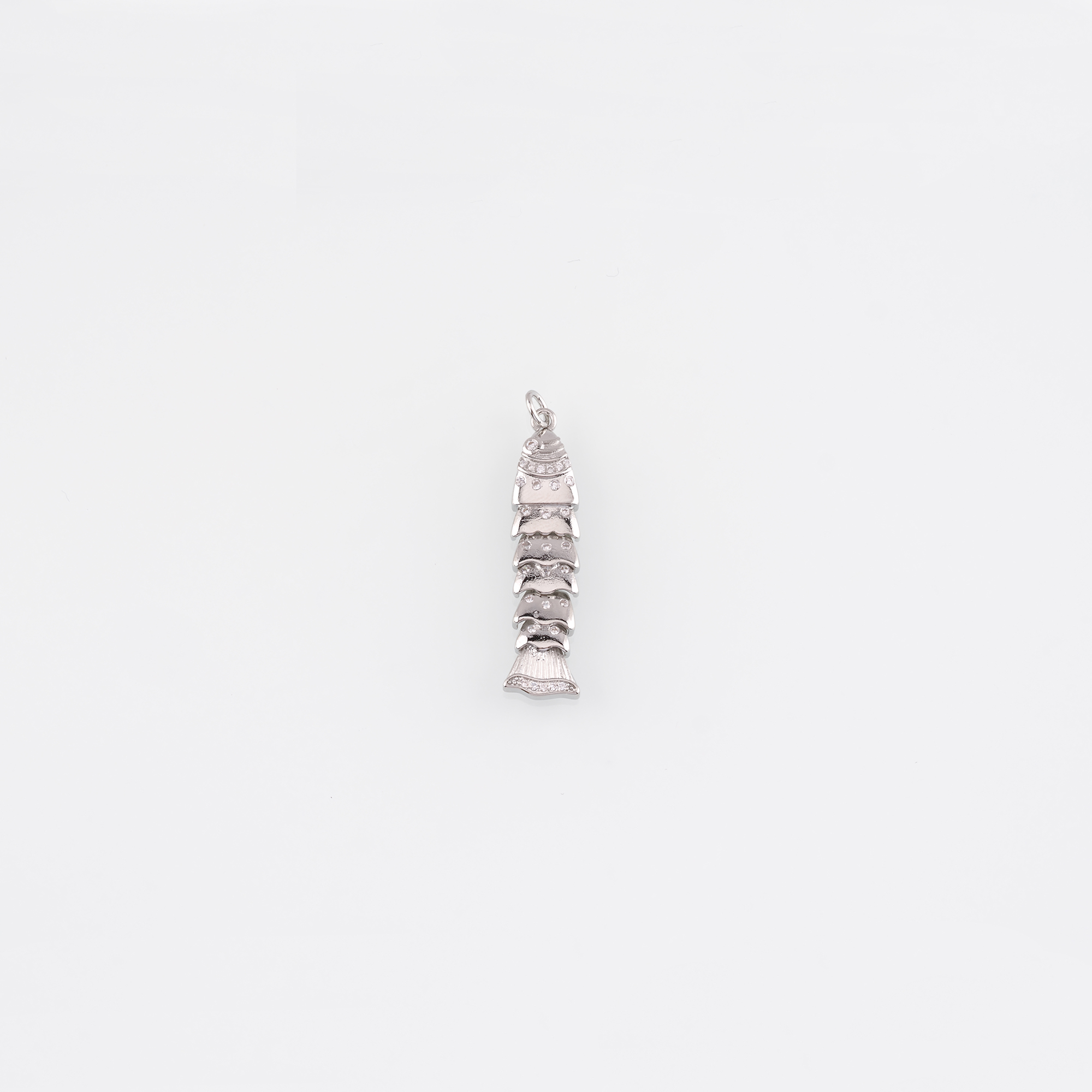 18K Gold Filled Fish Pendant,CZ Fish Charm Earrings Necklace for DIY Jewelry Making Supply