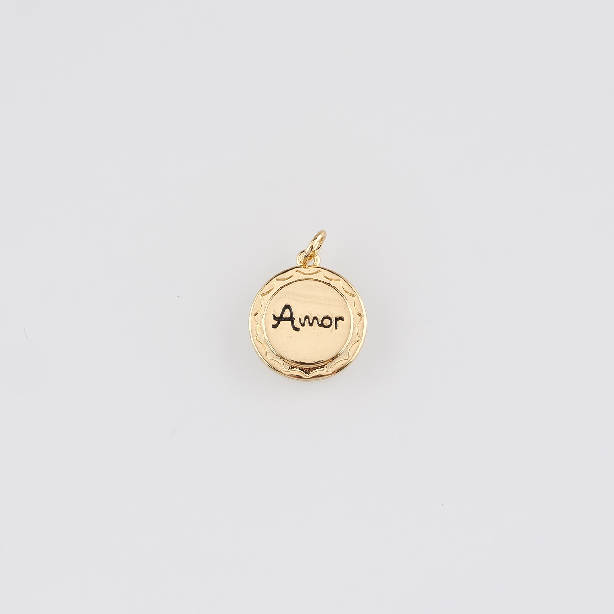 18K Gold Filled Amor Pendant,Enamel Amor Charm Earrings Necklace for DIY Jewelry Making Supply