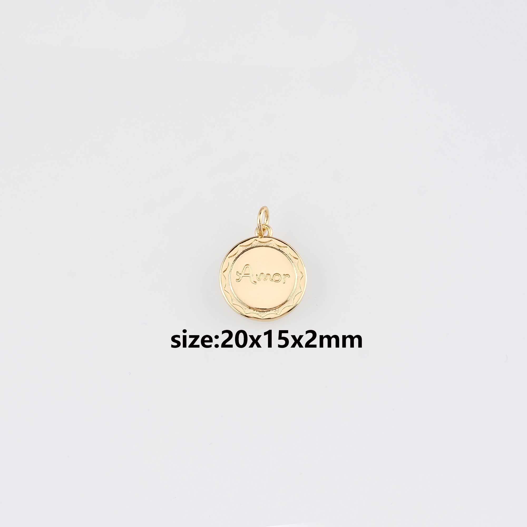 18K Gold Filled Amor Pendant,Dainty Amor Charm Earrings Necklace for DIY Jewelry Making Supply