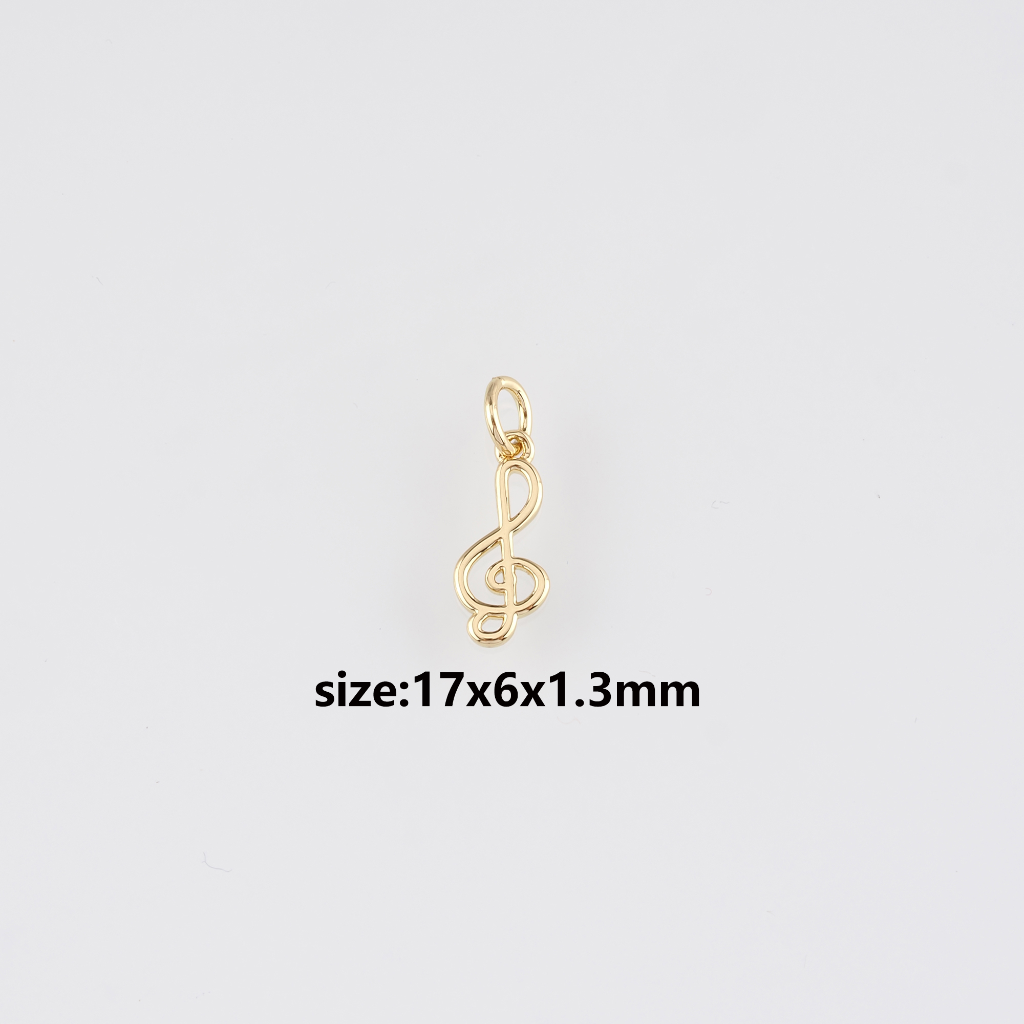 18K Gold Filled Musical Note Pendant,Gold Music Charm Earrings Necklace for DIY Jewelry Making Supply