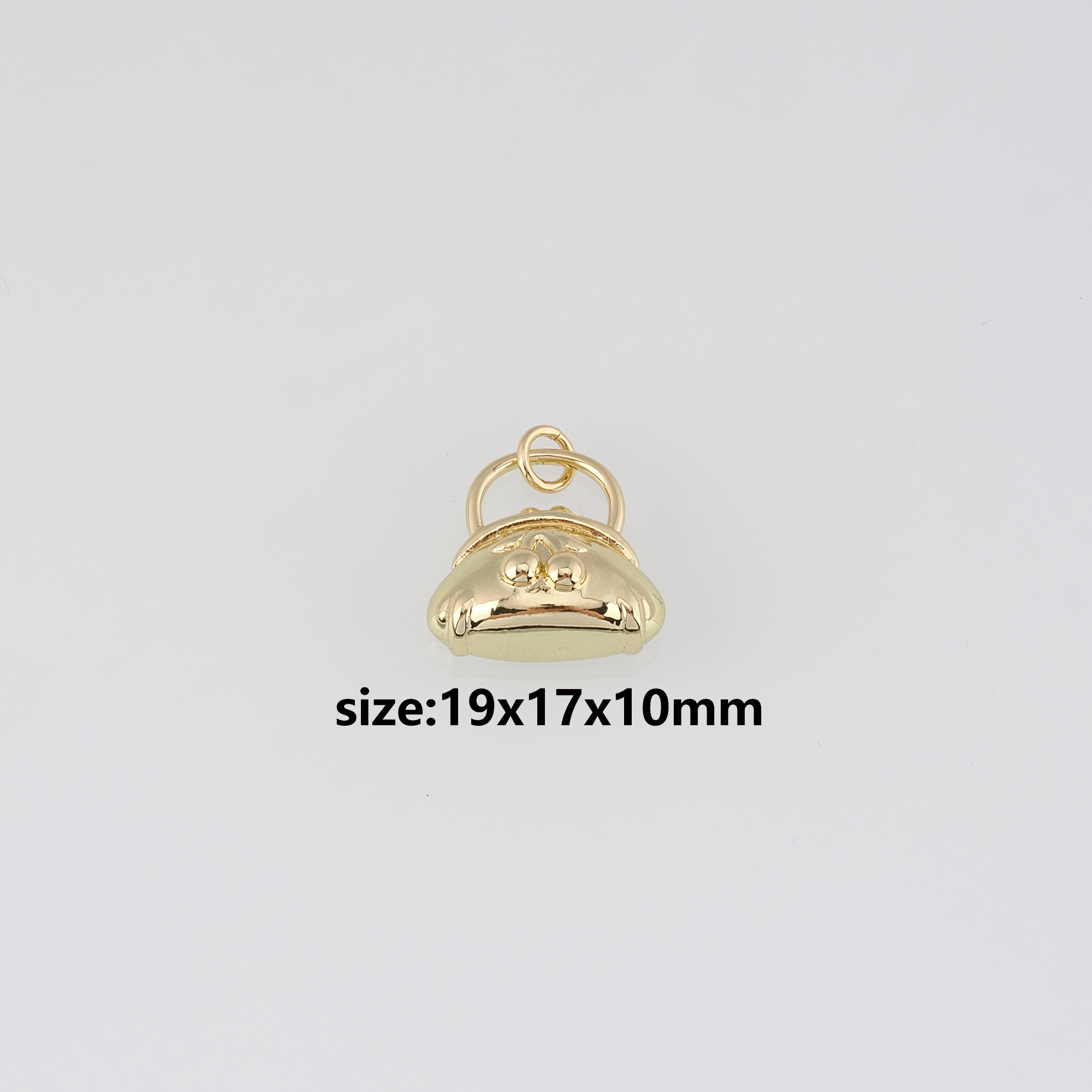 18K Gold Filled Handbag Pendant,Dainty Handbag Charm Earrings Necklace for DIY Jewelry Making Supply