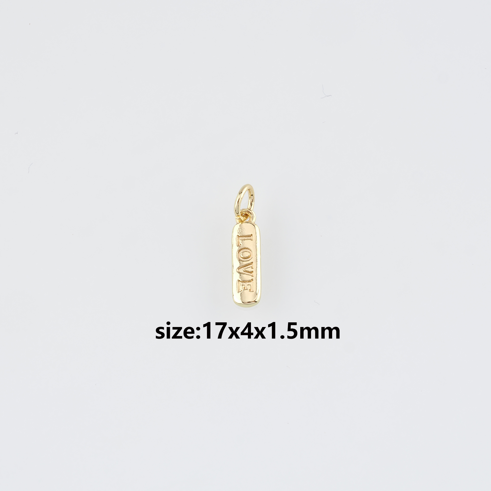 18K Gold Filled Love Pendant,Enamel Love Charm Earrings Necklace for DIY Jewelry Making Supply