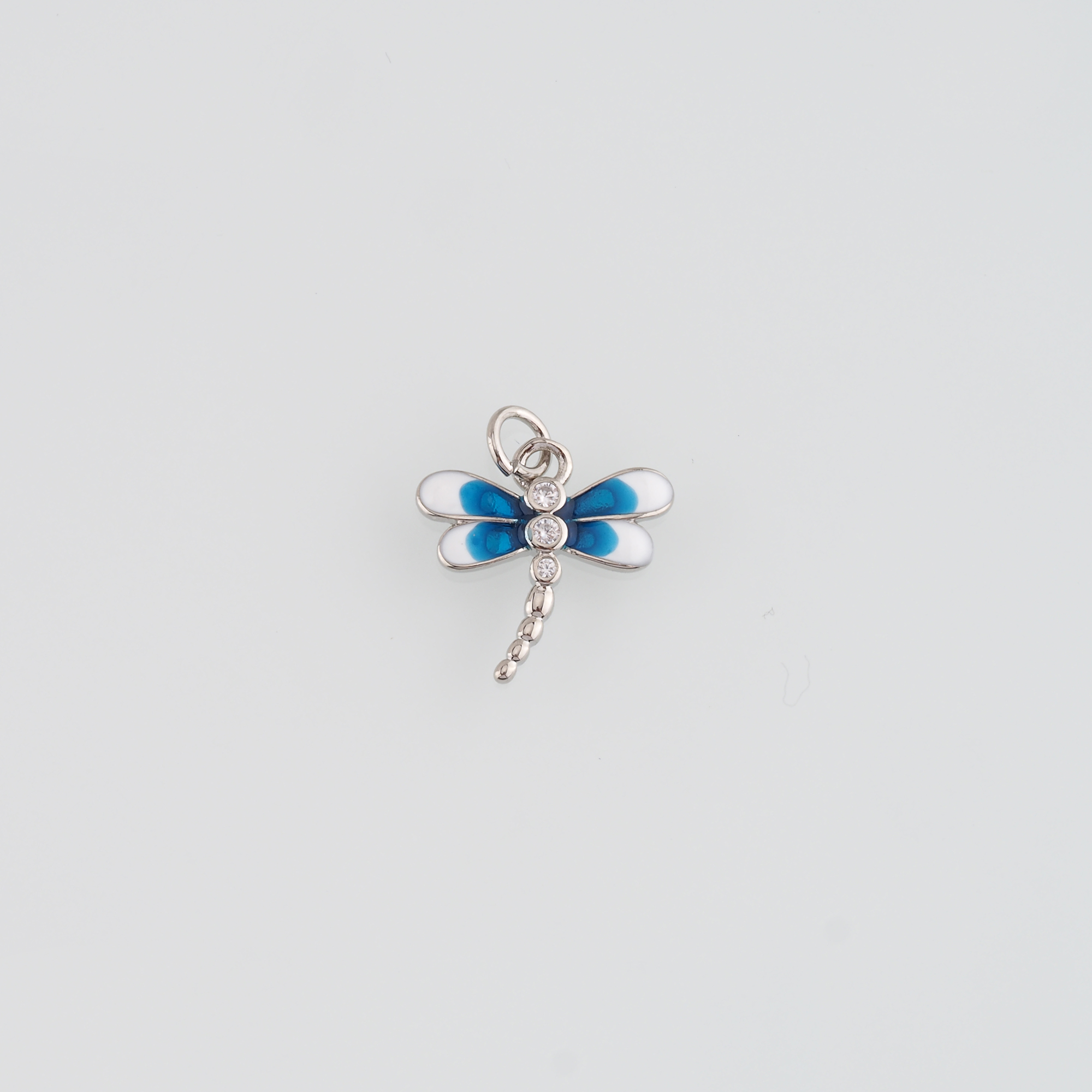 18K Gold Filled Dragonfly Pendant,Insect Charm Earrings Necklace for DIY Jewelry Making Supply