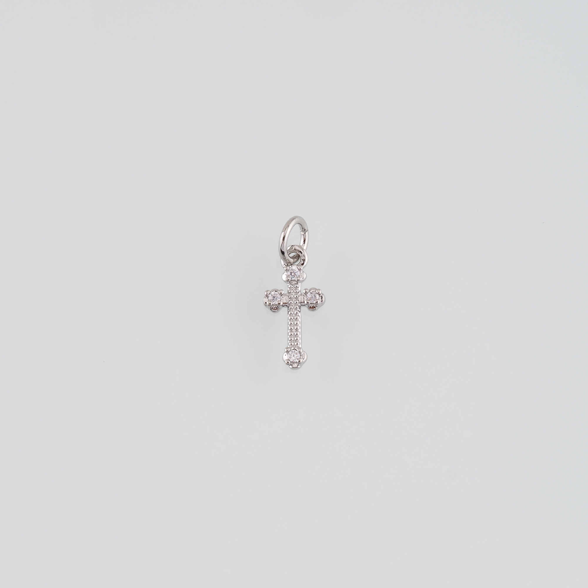 18K Gold Filled Cross Pendant,Religious Charm Earrings Necklace for DIY Jewelry Making Supply