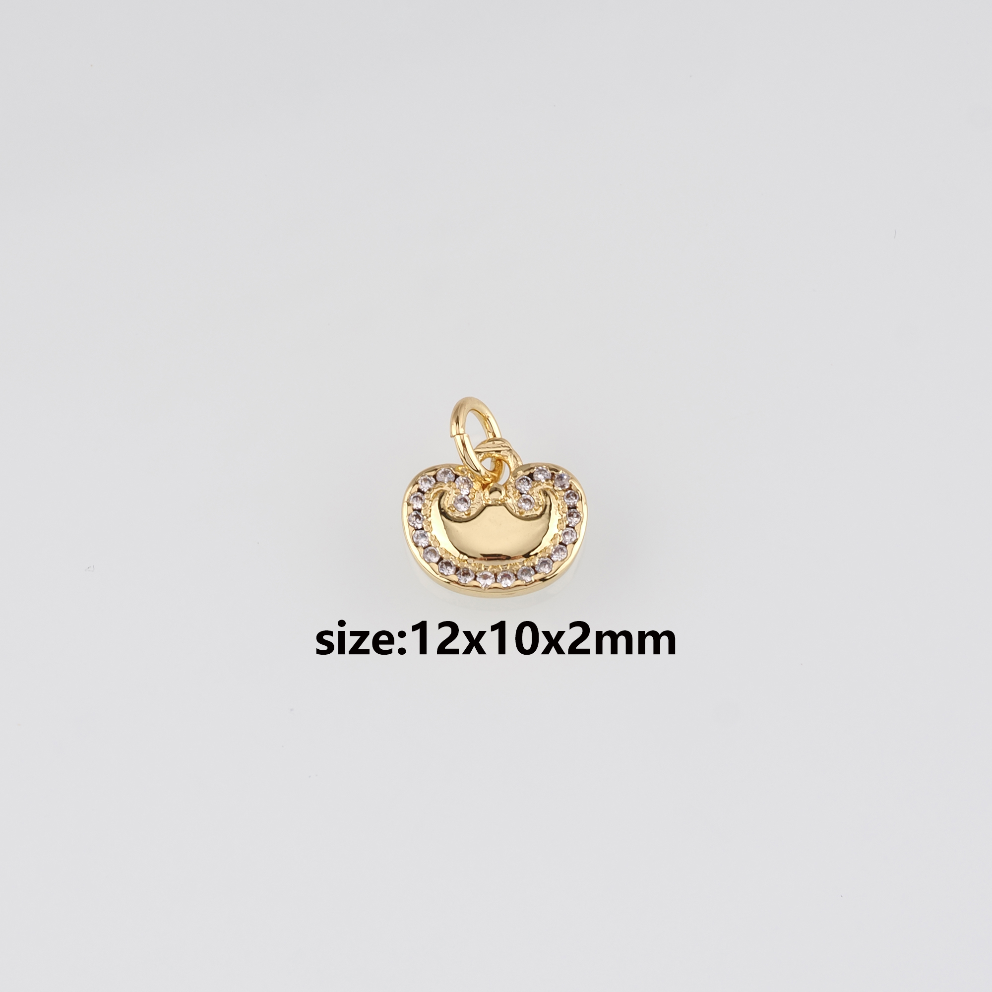 18K Gold Filled Geometric Pendant,CZ Micro Pave Geometric Charm Earrings Necklace for DIY Jewelry Making Supply