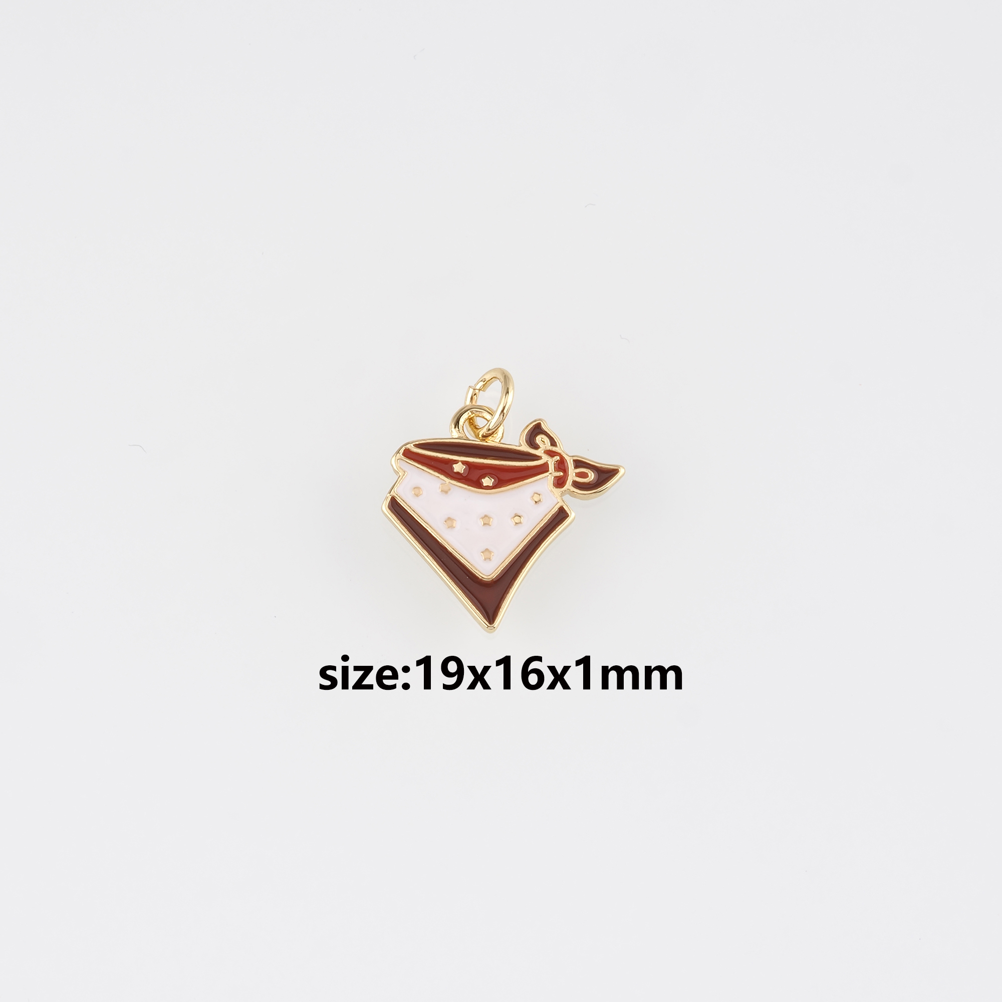 18K Gold Filled Cowboy Pendant,Enamel Cowboy Earrings Necklace for DIY Jewelry Making Supply