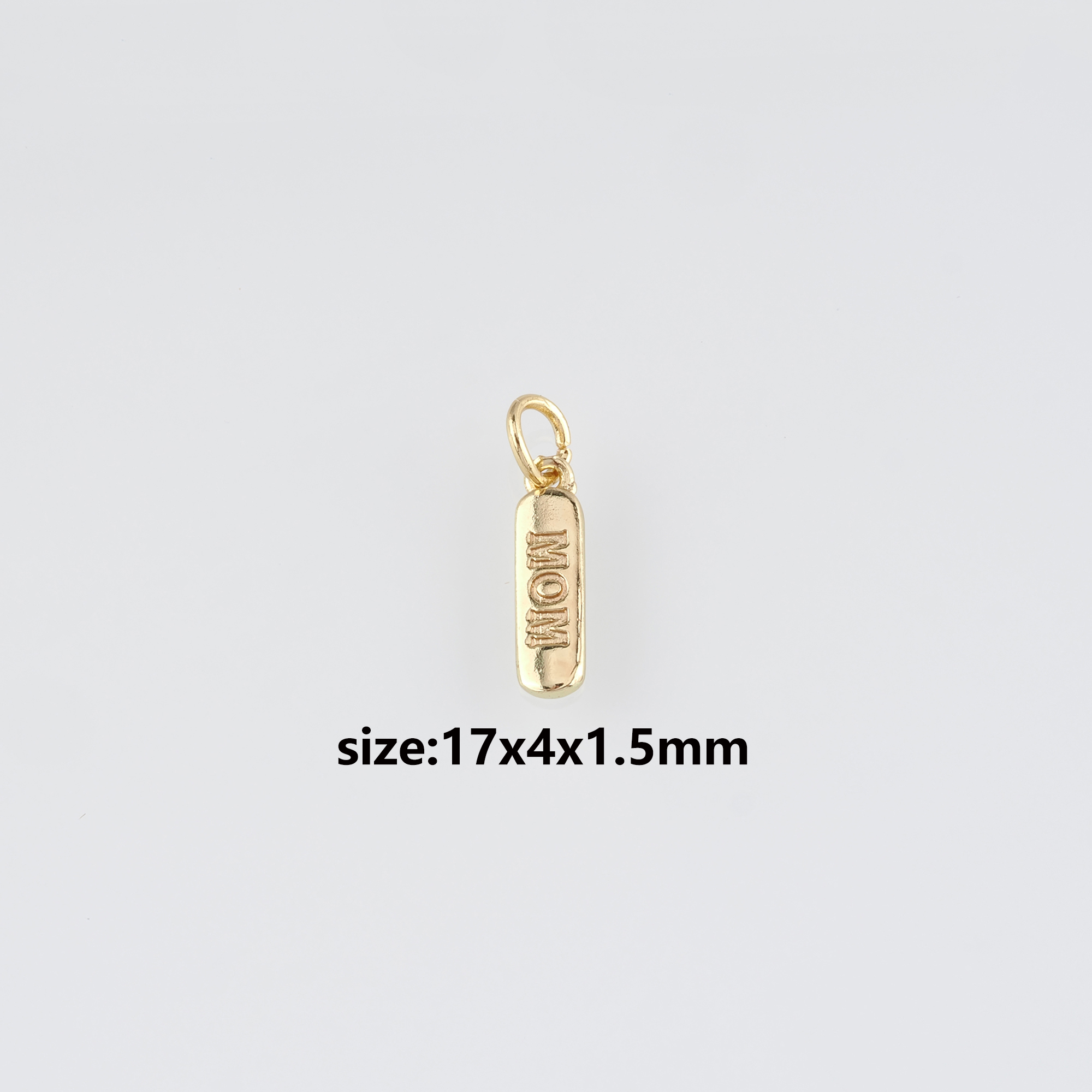 18K Gold Filled Mom Pendant,Dainty Mom Charm Earrings Necklace for DIY Jewelry Making Supply