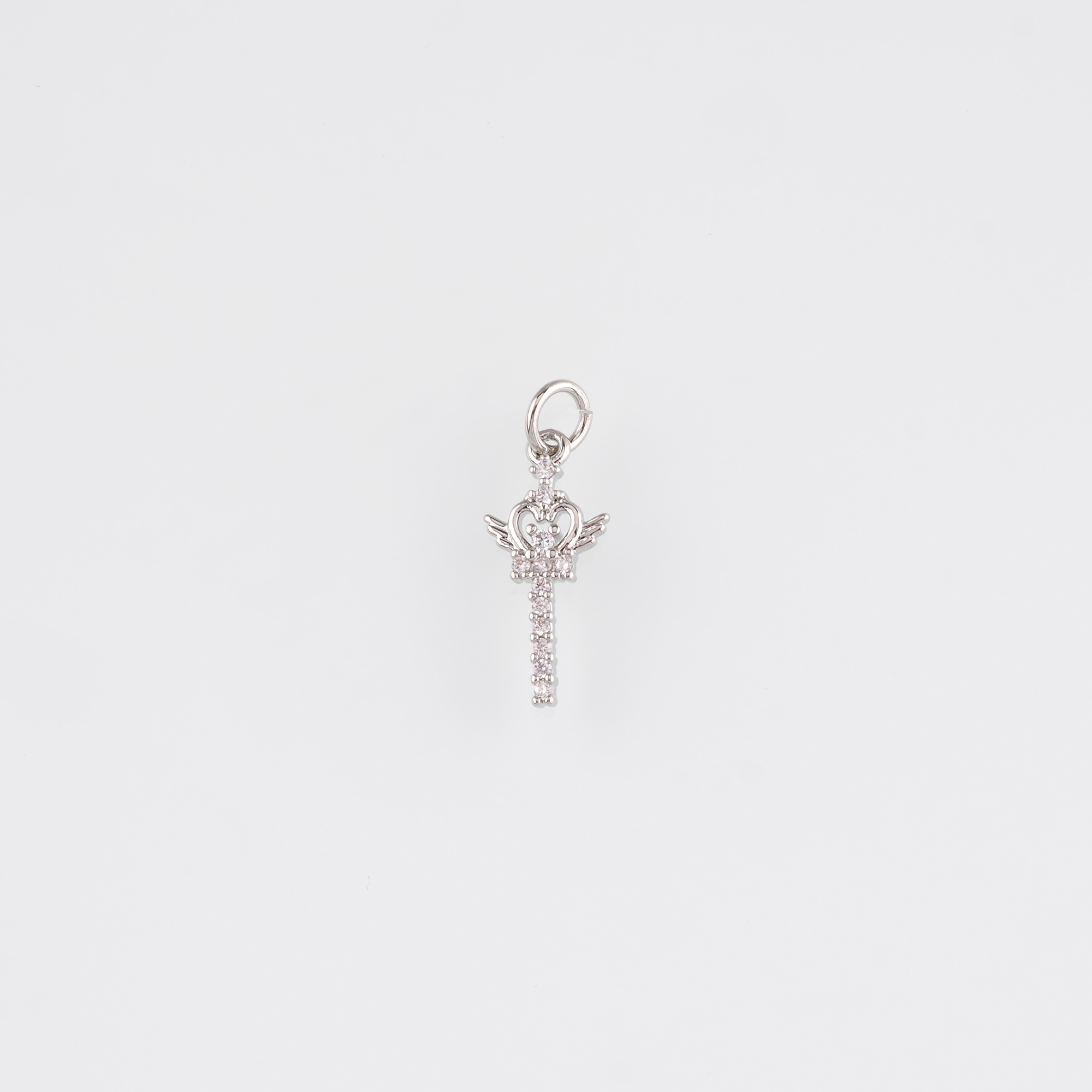 18K Gold Filled Magic Wand Pendant,CZ Micor Pave Magic Wand Charm Earrings Necklace for DIY Jewelry Making Supply