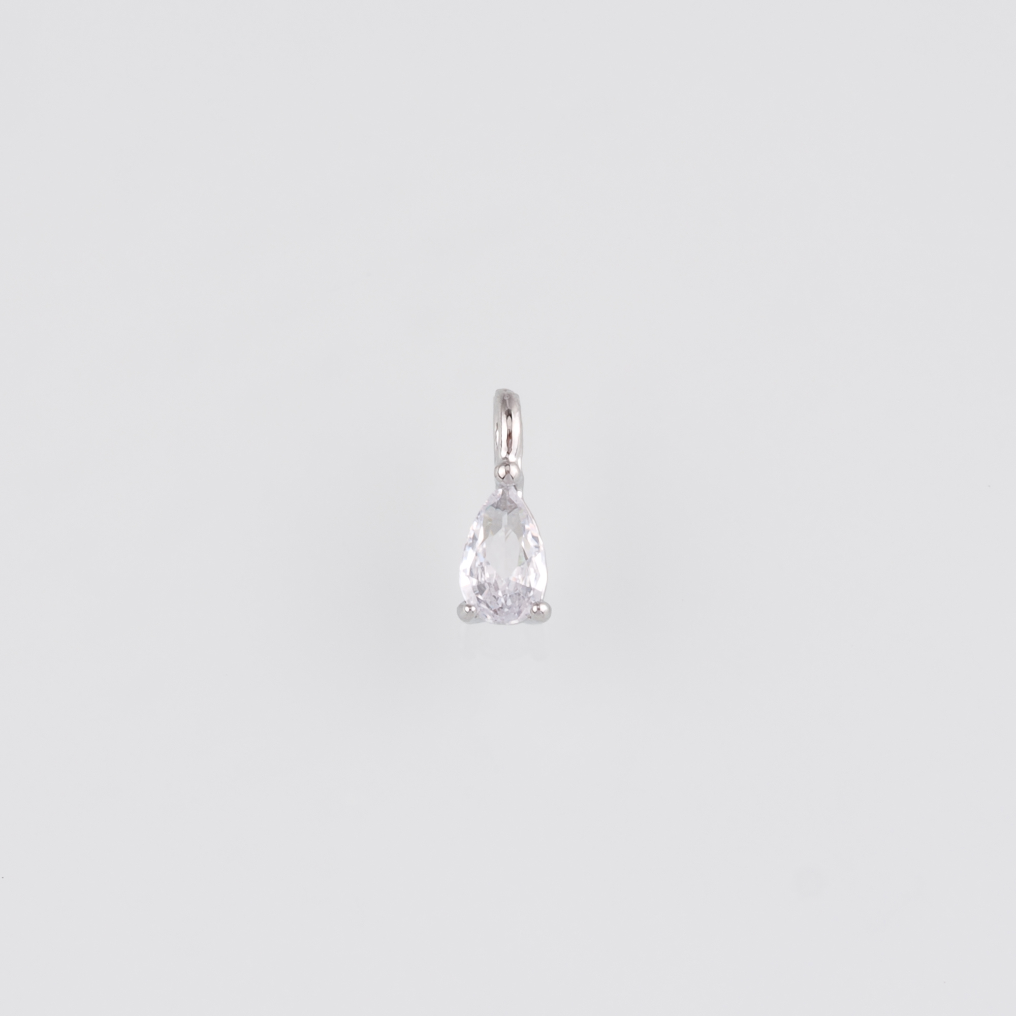 18K Gold Filled Teardrop Pendant,Crystal Water Drop Charm Earrings Necklace for DIY Jewelry Making Supply