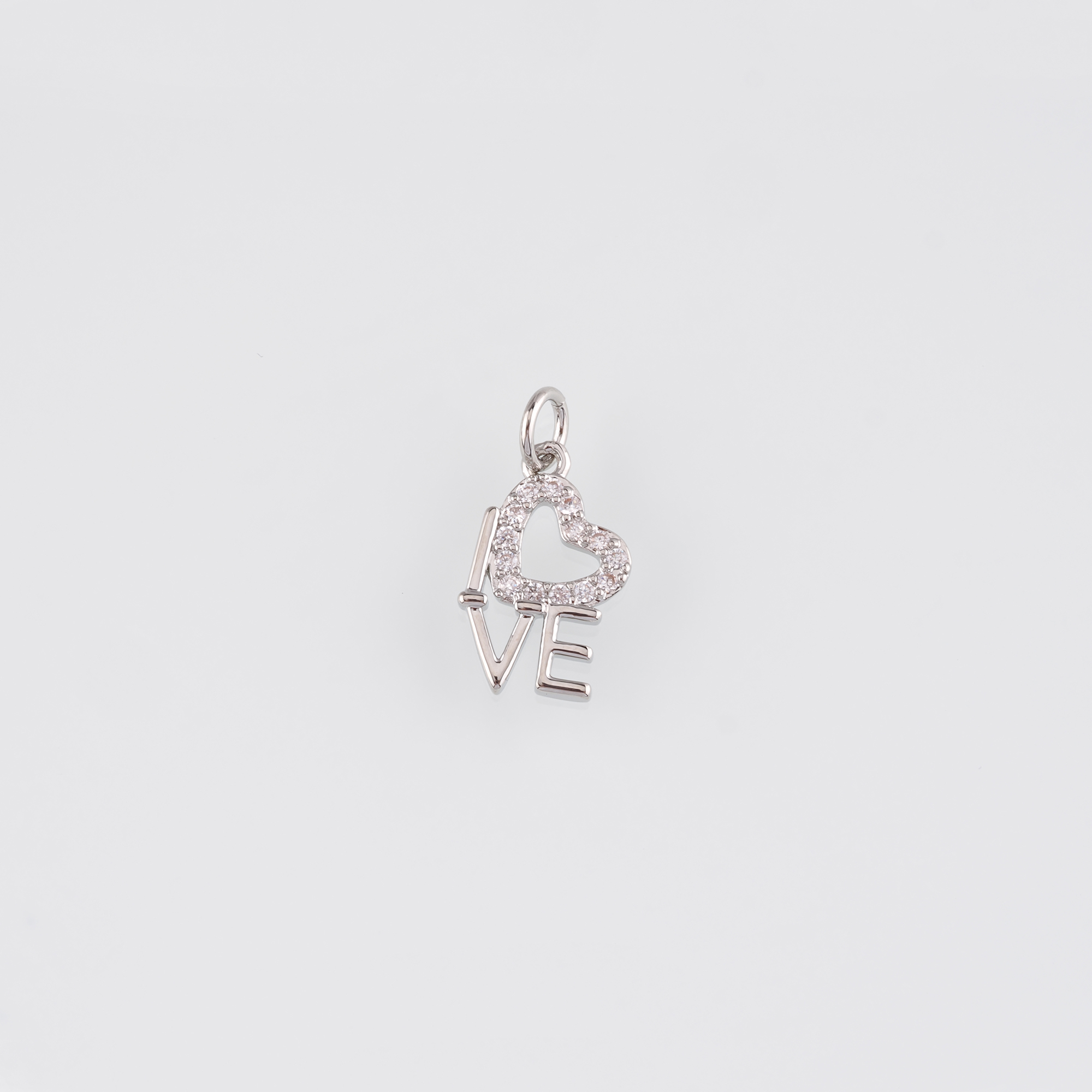 18K Gold Filled Love Pendant,Dainty Love Charm Earrings Necklace for DIY Jewelry Making Supply