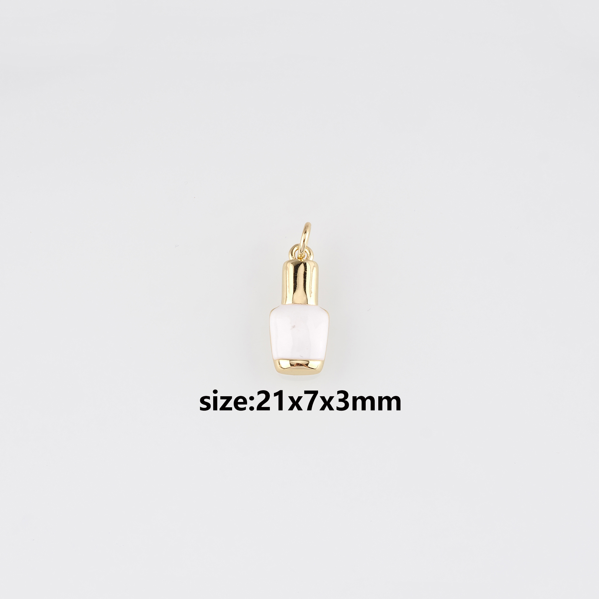 18K Gold Filled Nail Polish Pendant,Enamel Nail Polish Charm Earrings Necklace for DIY Jewelry Making Supply