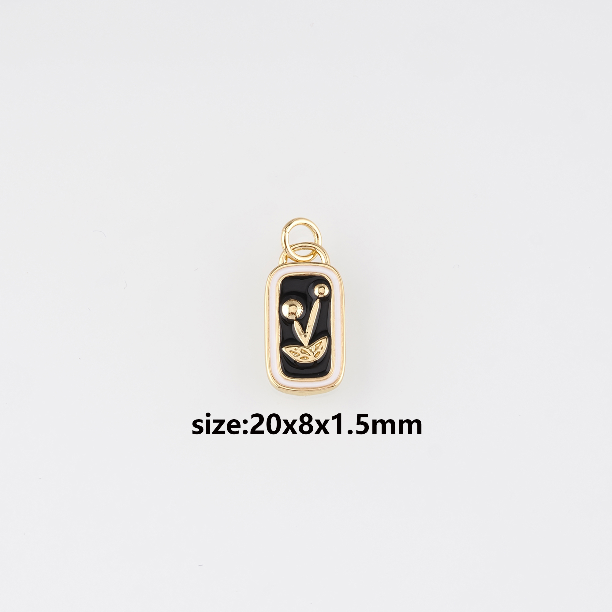 18K Gold Filled Dandelion Pendant,Enamel Dandelion Charm Earrings Necklace for DIY Jewelry Making Supply