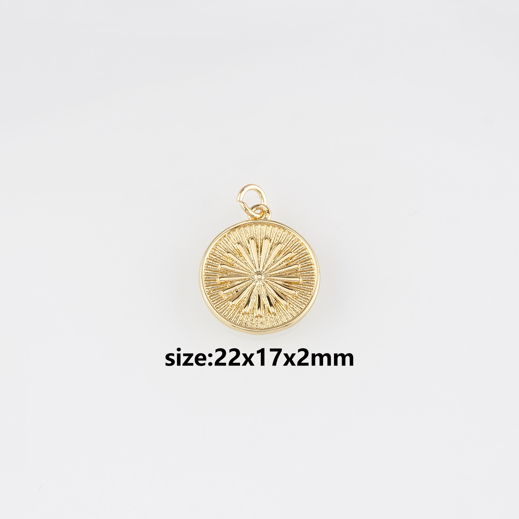 18K Gold Filled Sun Pendant,Dainty Sun Charm Earrings Necklace for DIY Jewelry Making Supply