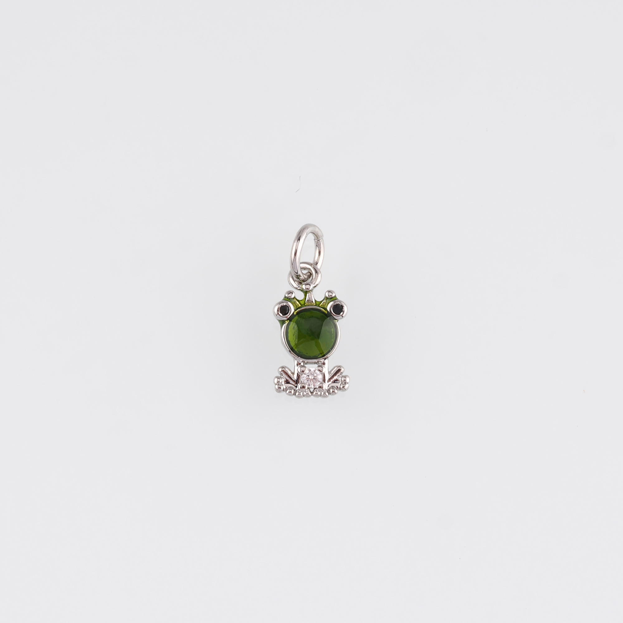 18K Gold Filled Frog Pendant,CZ Micro Pave Frog Charm Earrings Necklace for DIY Jewelry Making Supply