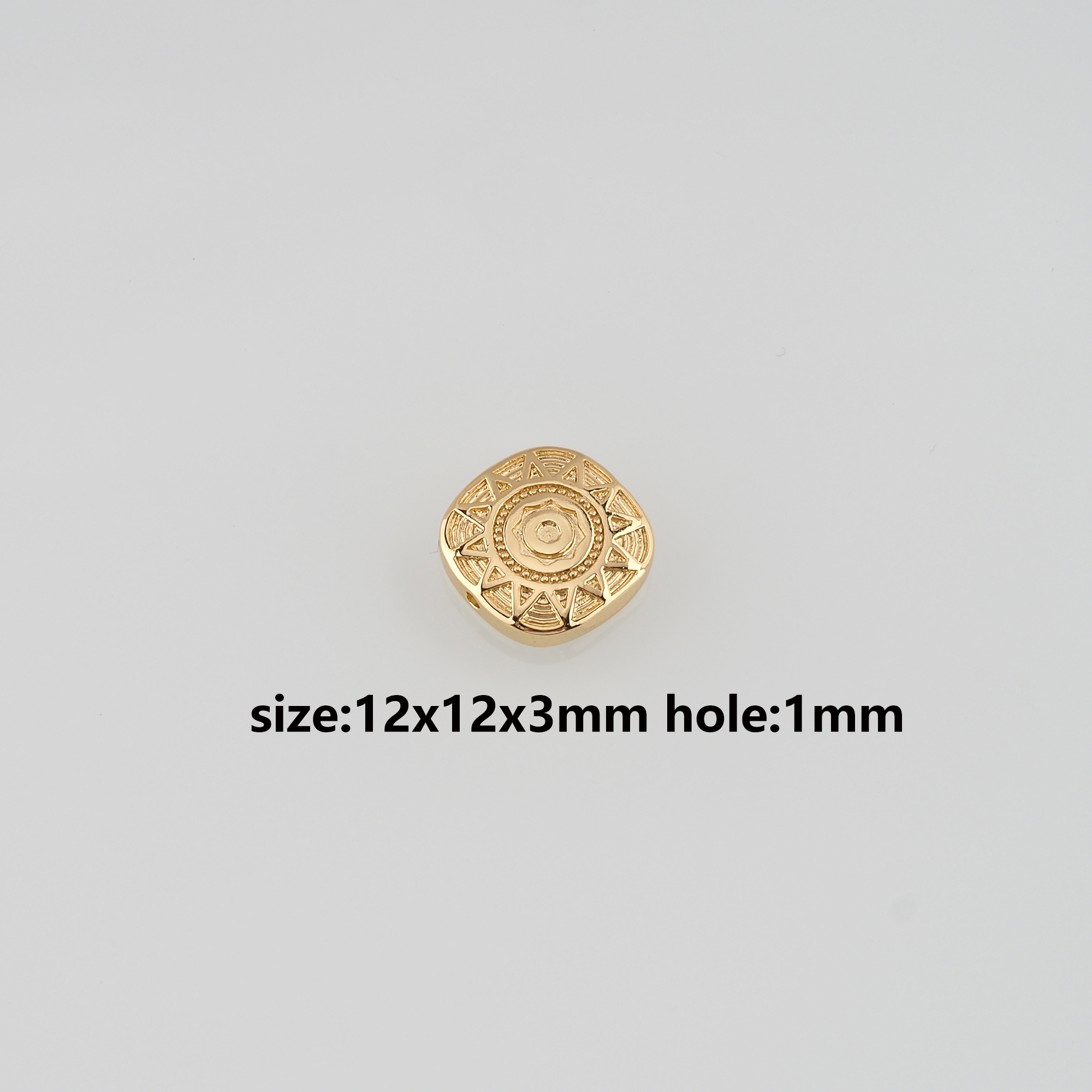 18K Gold Filled Sun Spacer Beads,Dainty Sun Bead for Bracelet Jewelry Necklace Making Supply