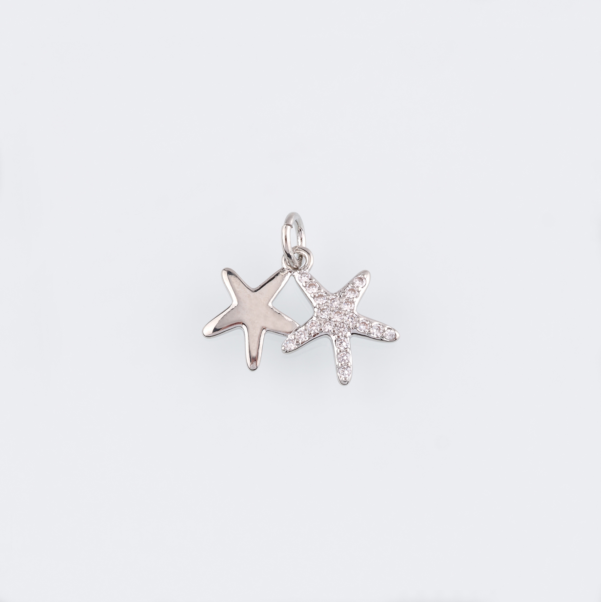 18K Gold Filled Starfish Pendant,Dainty Starfish Charm Earrings Necklace for DIY Jewelry Making Supply