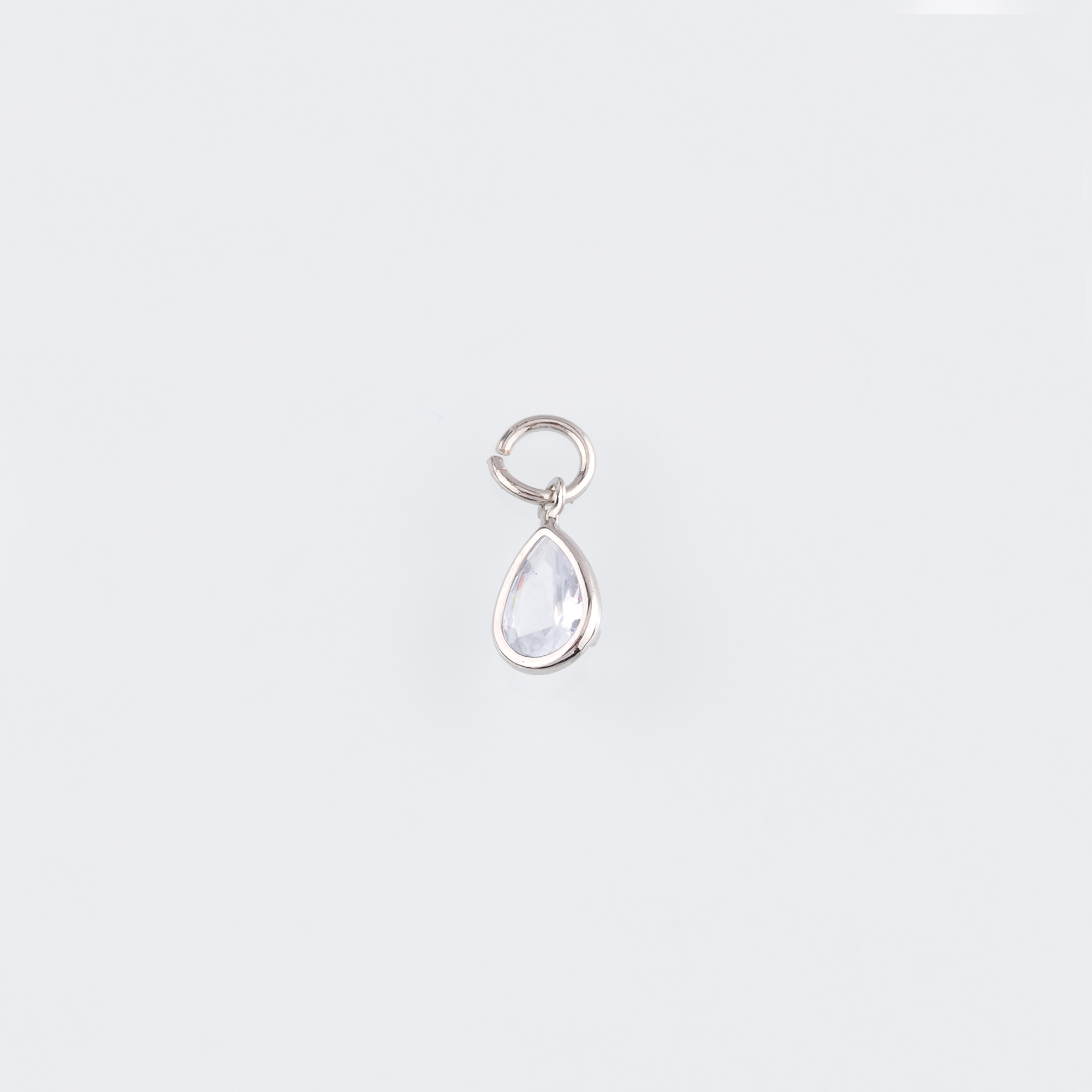 18K Gold Filled Teardrop Pendant,Crystal Water Drop Charm Earrings Necklace for DIY Jewelry Making Supply